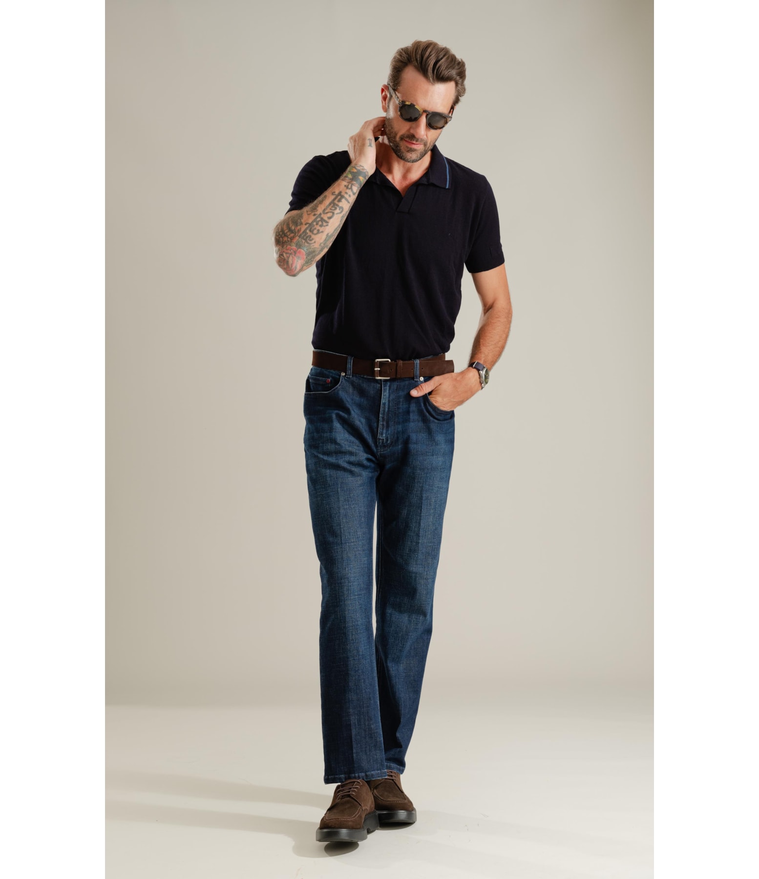 Calça Visco Indigo Escuro C/ Stone
