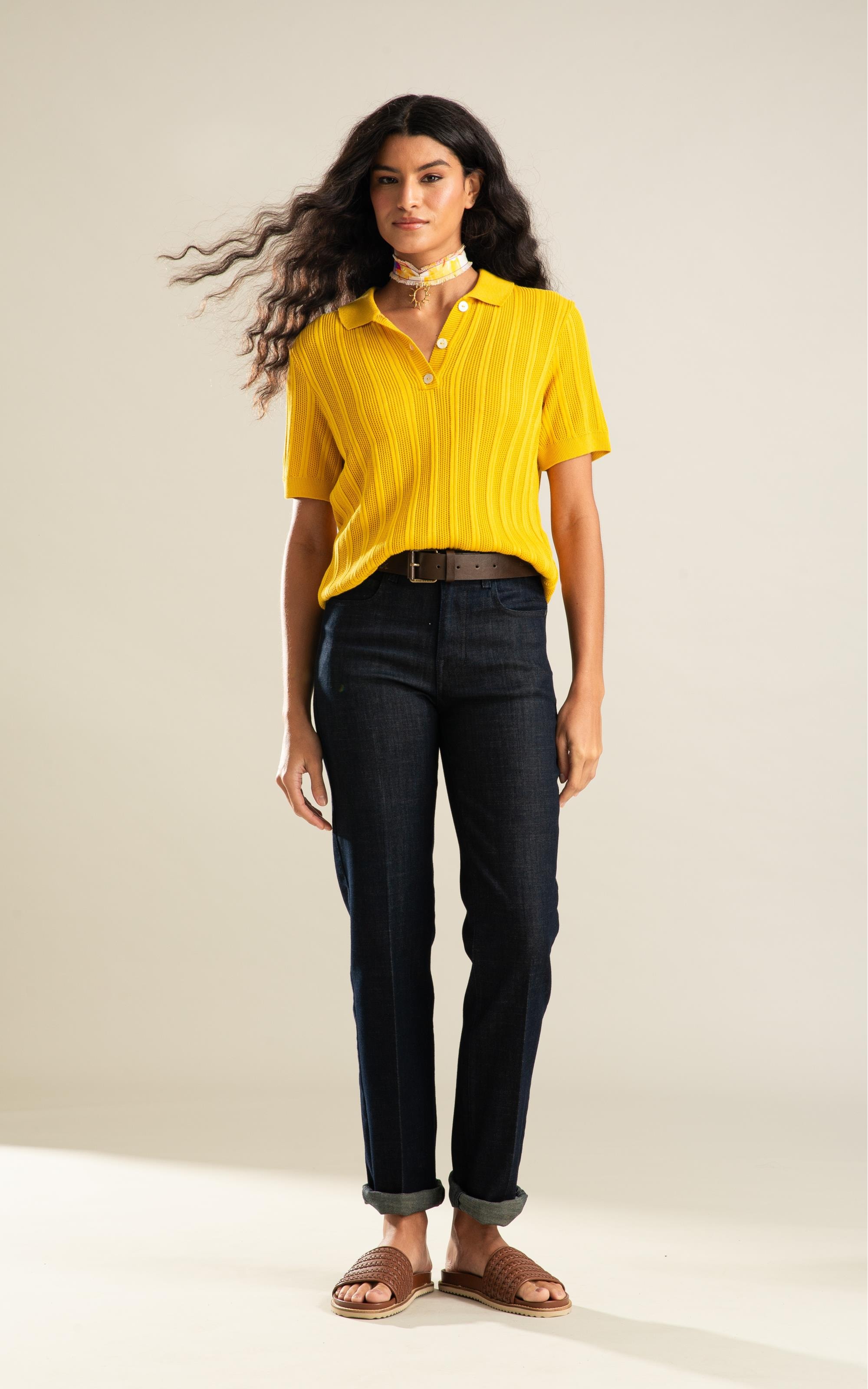 Calça Visco Indigo Reta Luma Lav. 36 - Amaciado C/ Resina