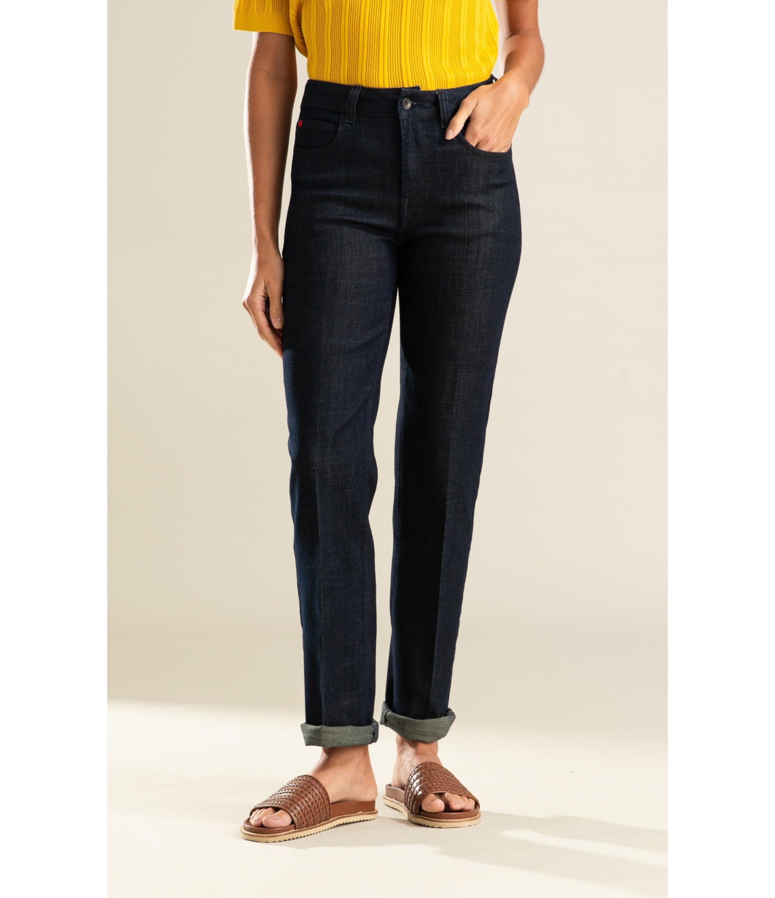 Calça Visco Indigo Reta Luma Lav. 36 - Amaciado C/ Resina