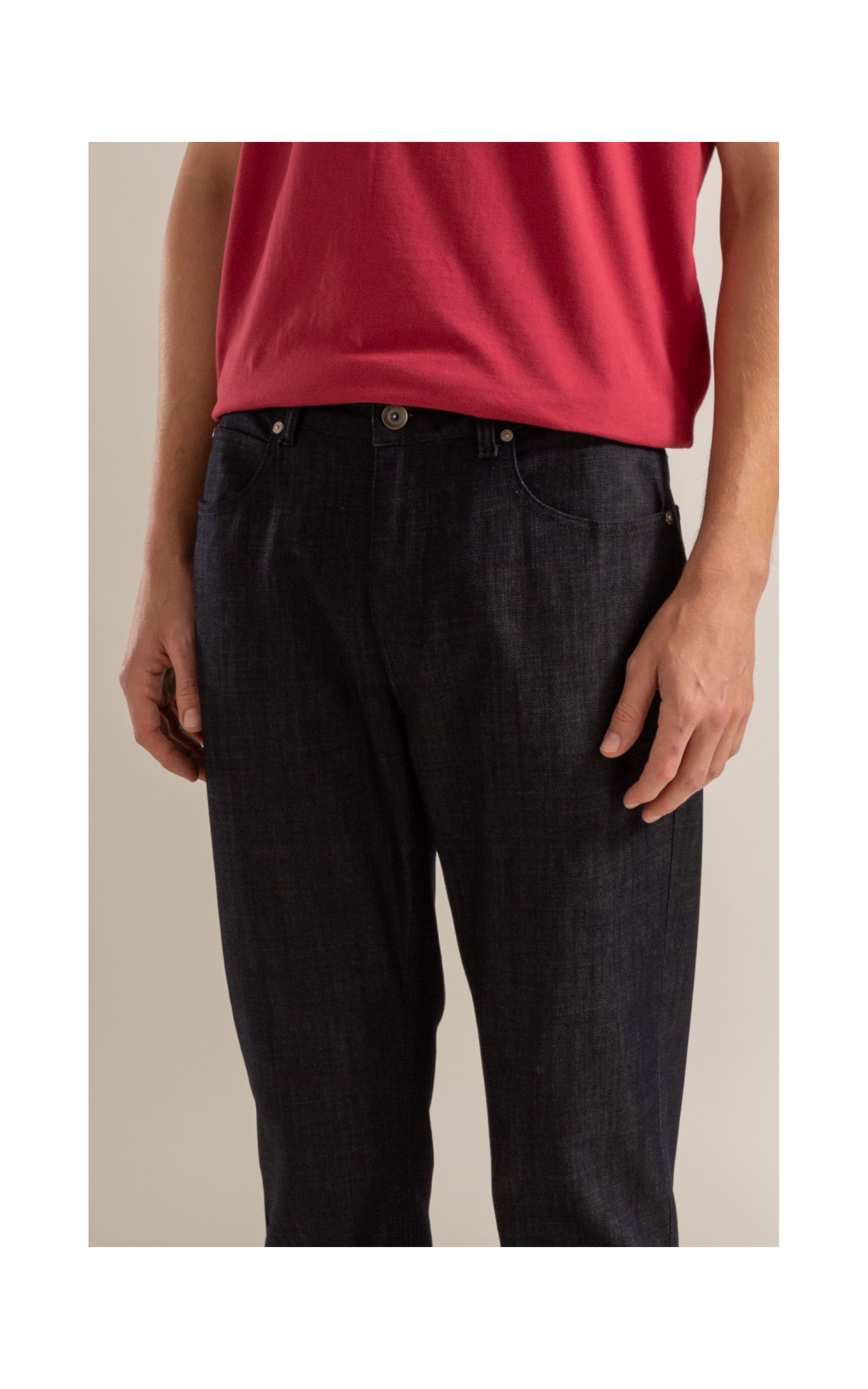 Calça Visco Indigo Tradicional Five Pockets Lav.Amaciado