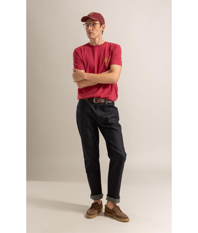Calça Visco Indigo Tradicional Five Pockets Lav.Amaciado