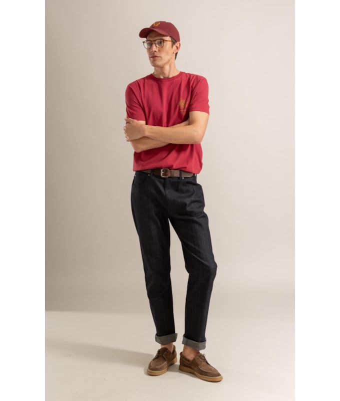 Calça Visco Indigo Tradicional Five Pockets Lav.Amaciado