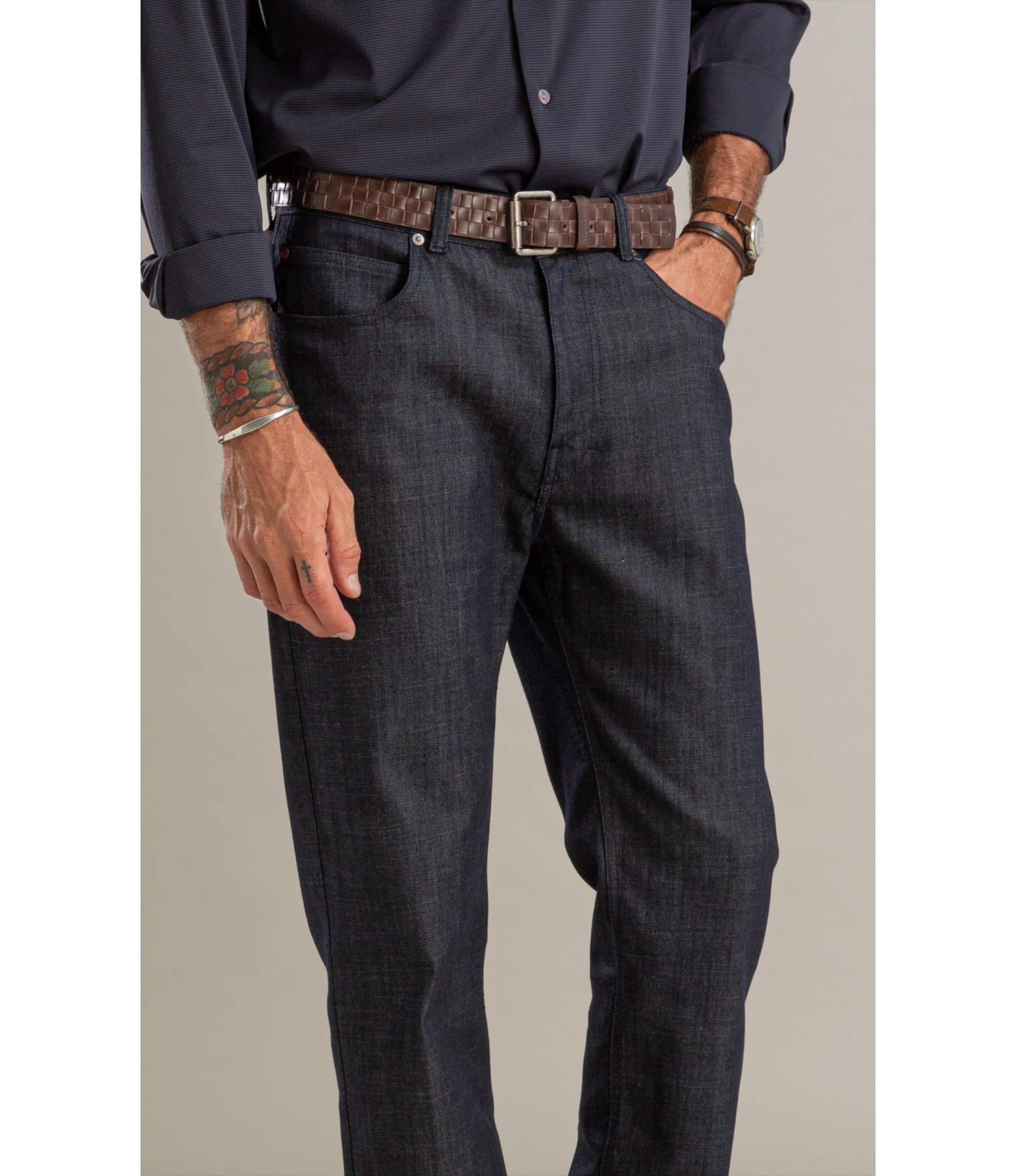 Calça Visco Indigo Tradicional Five Pockets Lav.Amaciado C/ Resina