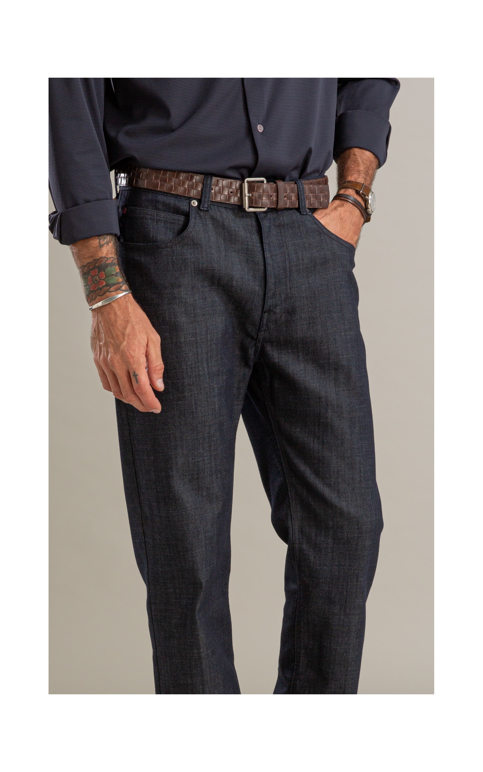 Calça Visco Indigo Tradicional Five Pockets Lav.Amaciado C/ Resina