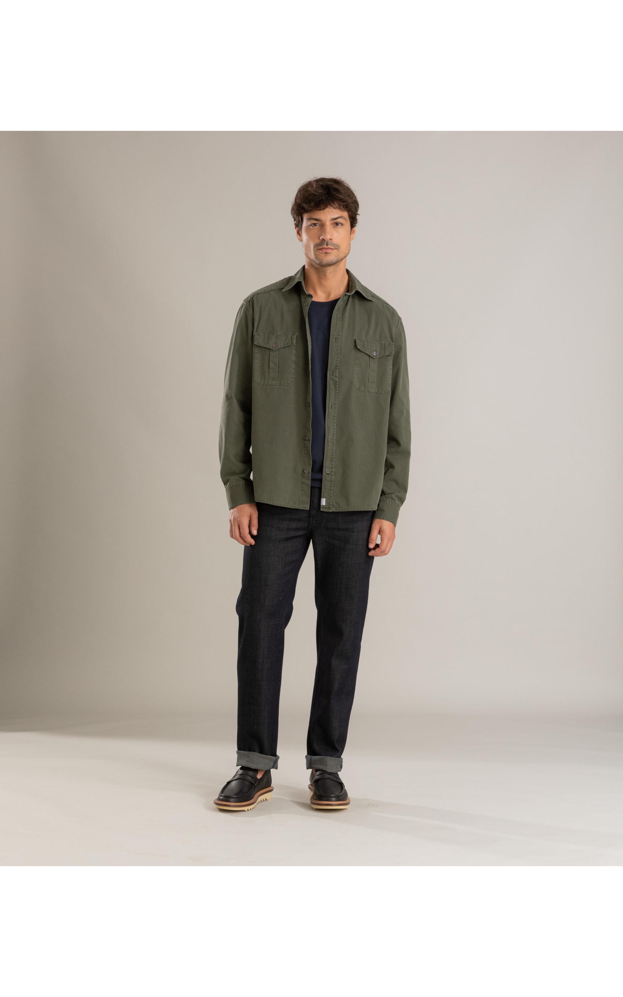 Calça Visco Indigo Tradicional Five Pockets Lav.Amaciado C/ Resina