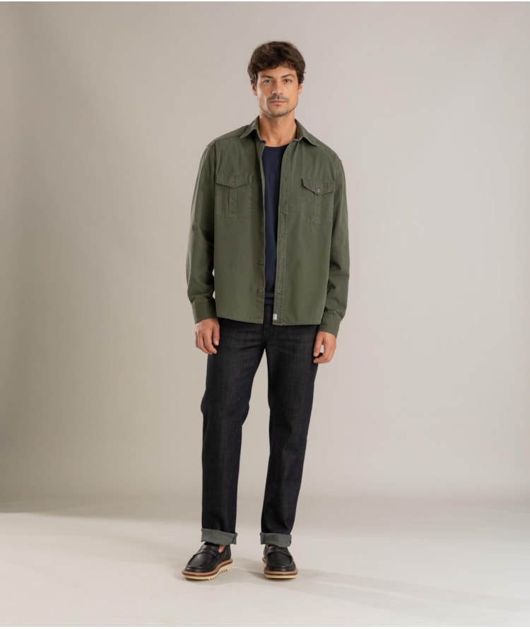 Calça Visco Indigo Tradicional Five Pockets Lav.Amaciado C/ Resina