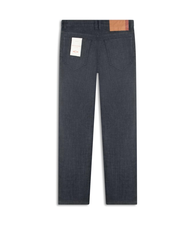 Calça Visco Indigo Tradicional Five Pockets Lav.Amaciado C/ Resina