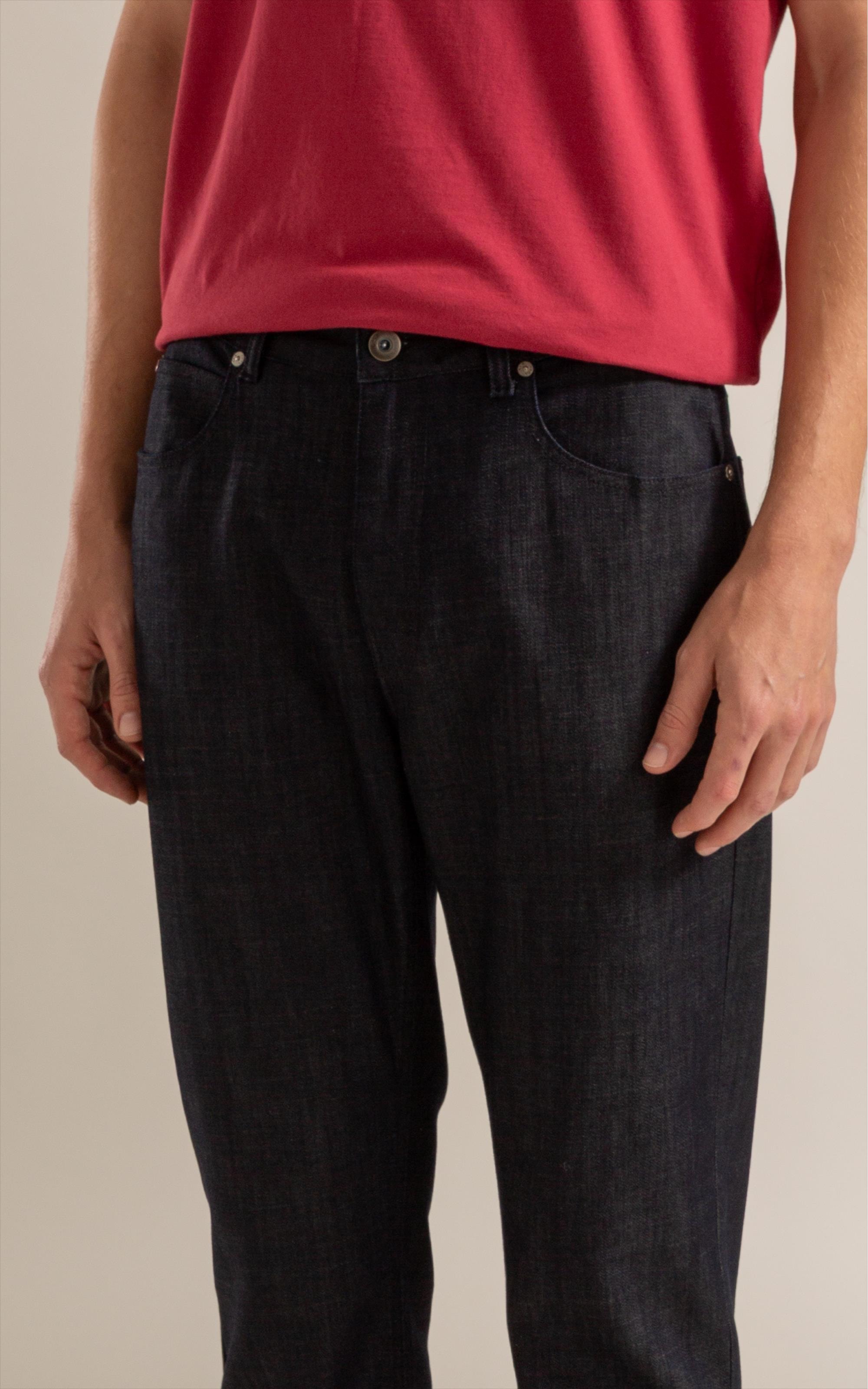 Calça Visco Indigo Tradicional Five Pockets Lav.Amaciado C/ Resina