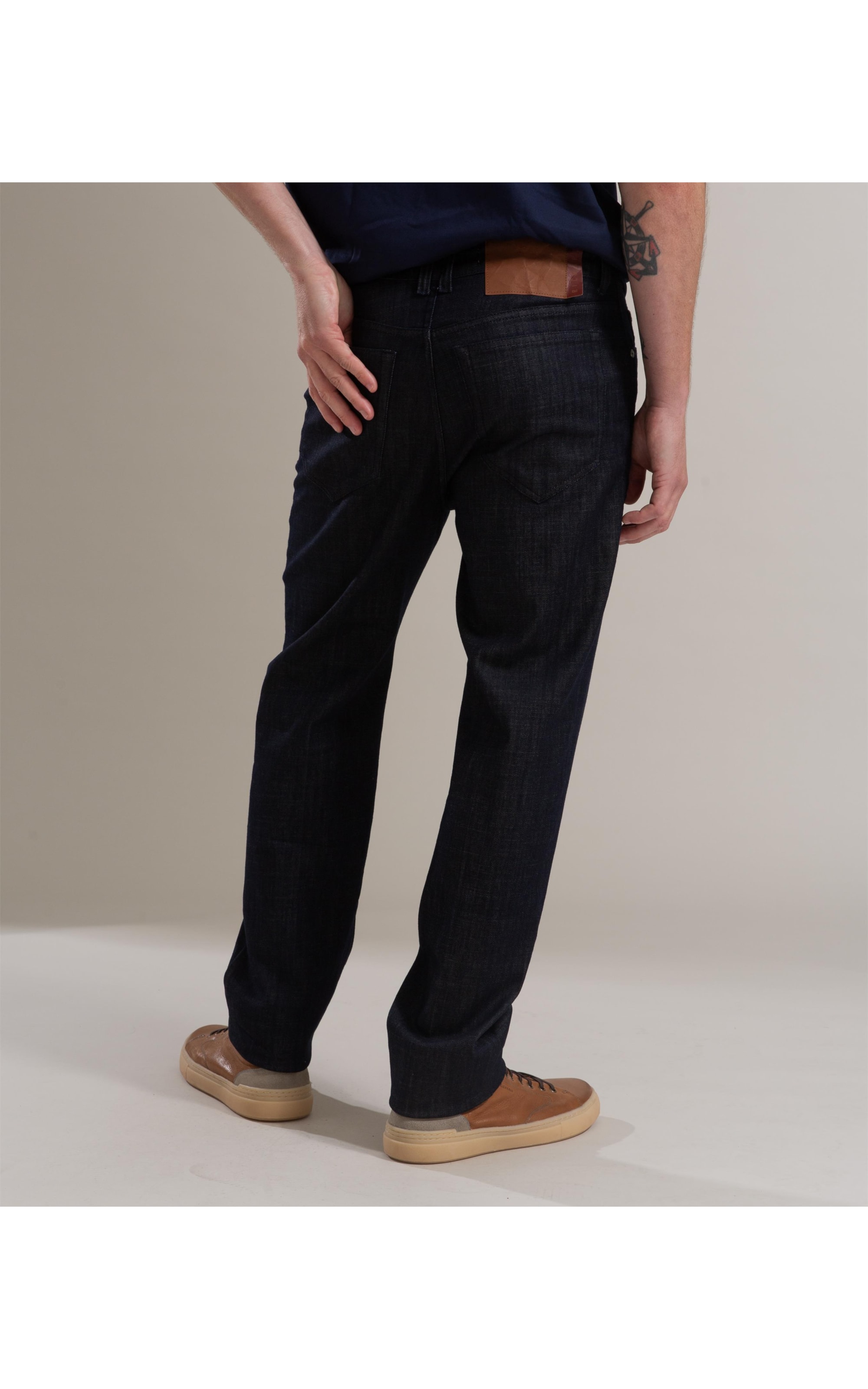 Calça Visco Indigo Tradicional Five Pockets Rchl237-Lav.Amaciado+resi