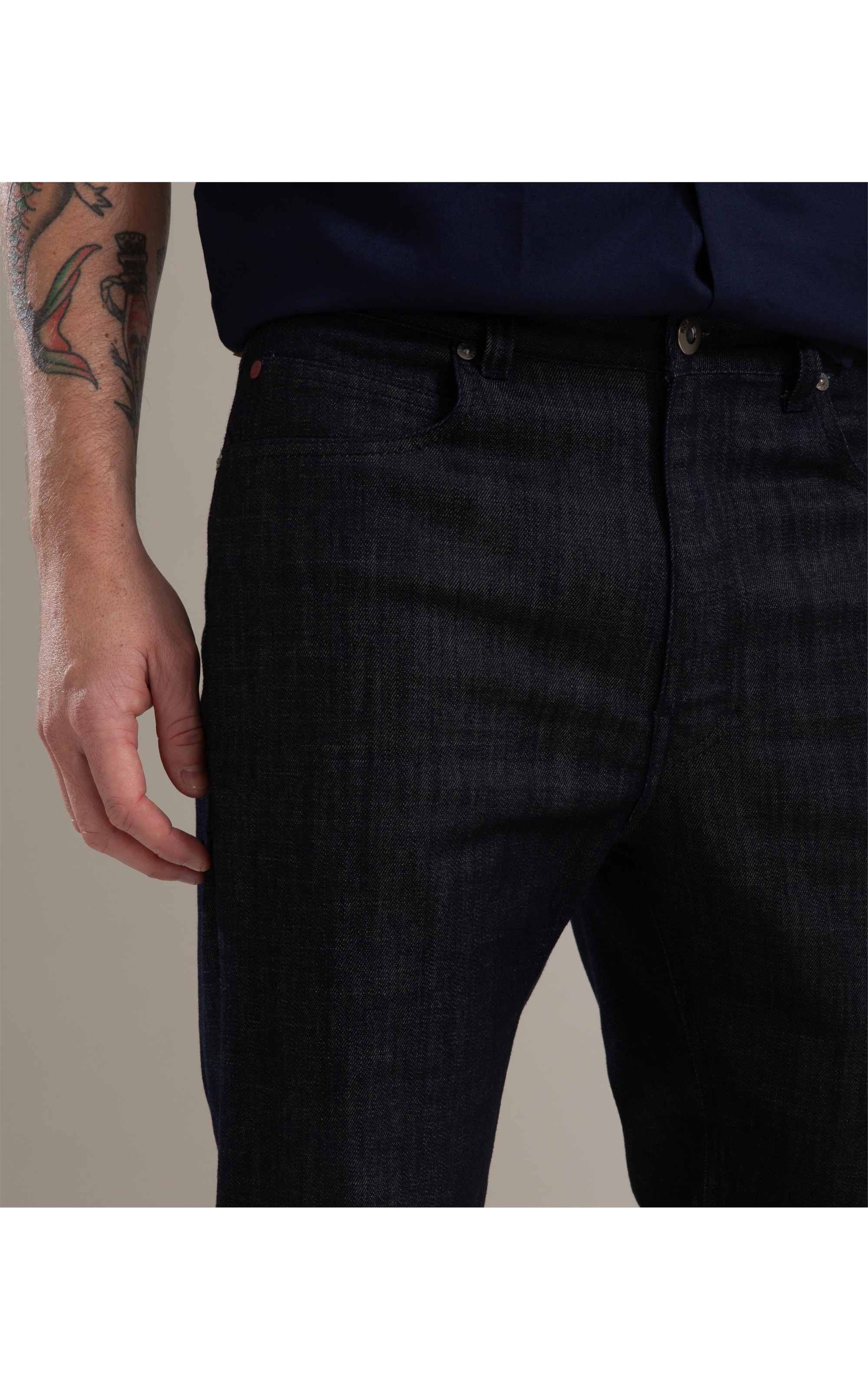 Calça Visco Indigo Tradicional Five Pockets Rchl237-Lav.Amaciado+resi