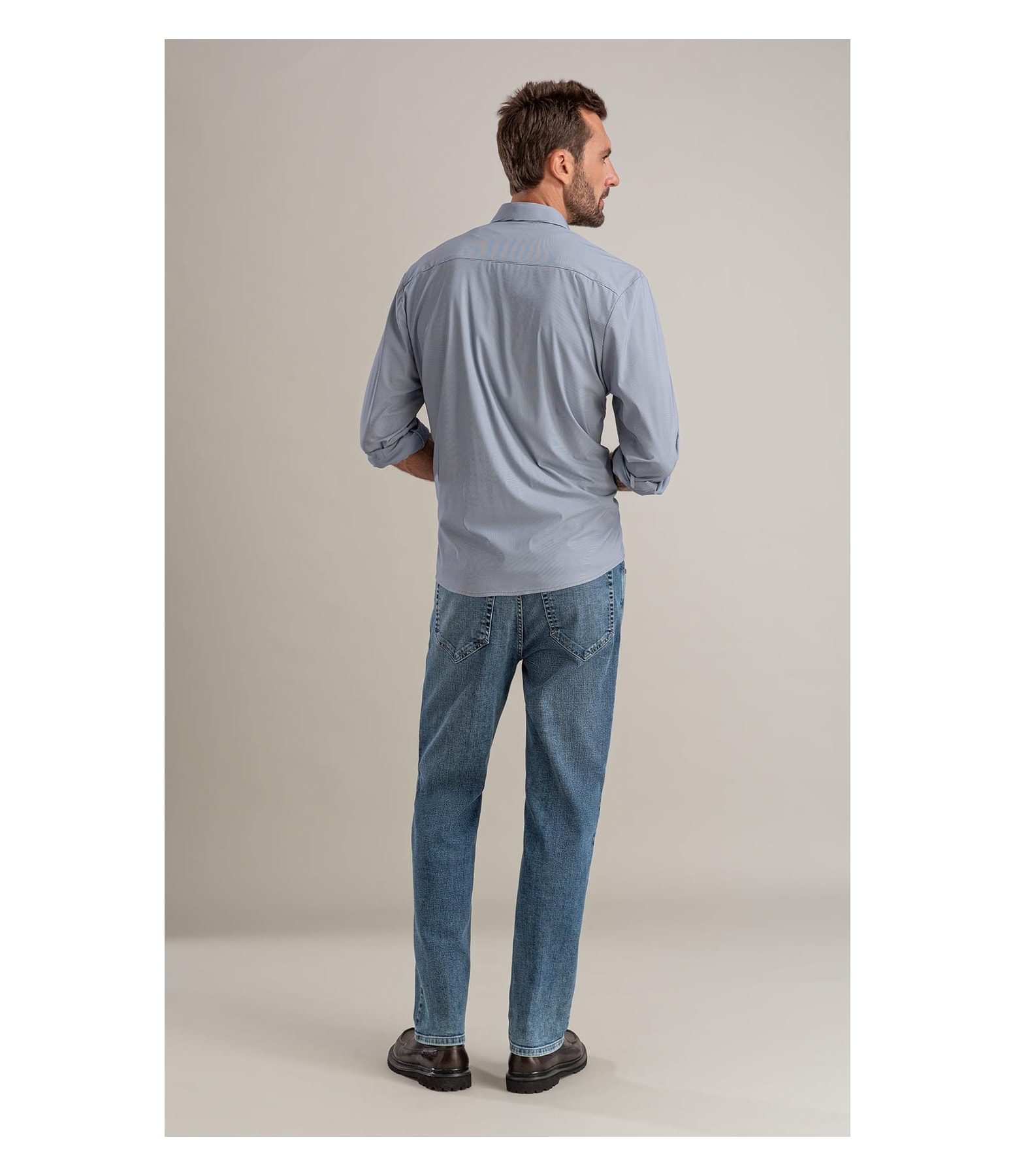 Calça Visco Indigo Tradicional Matheus 2163-Lav.Claro C/ Luva