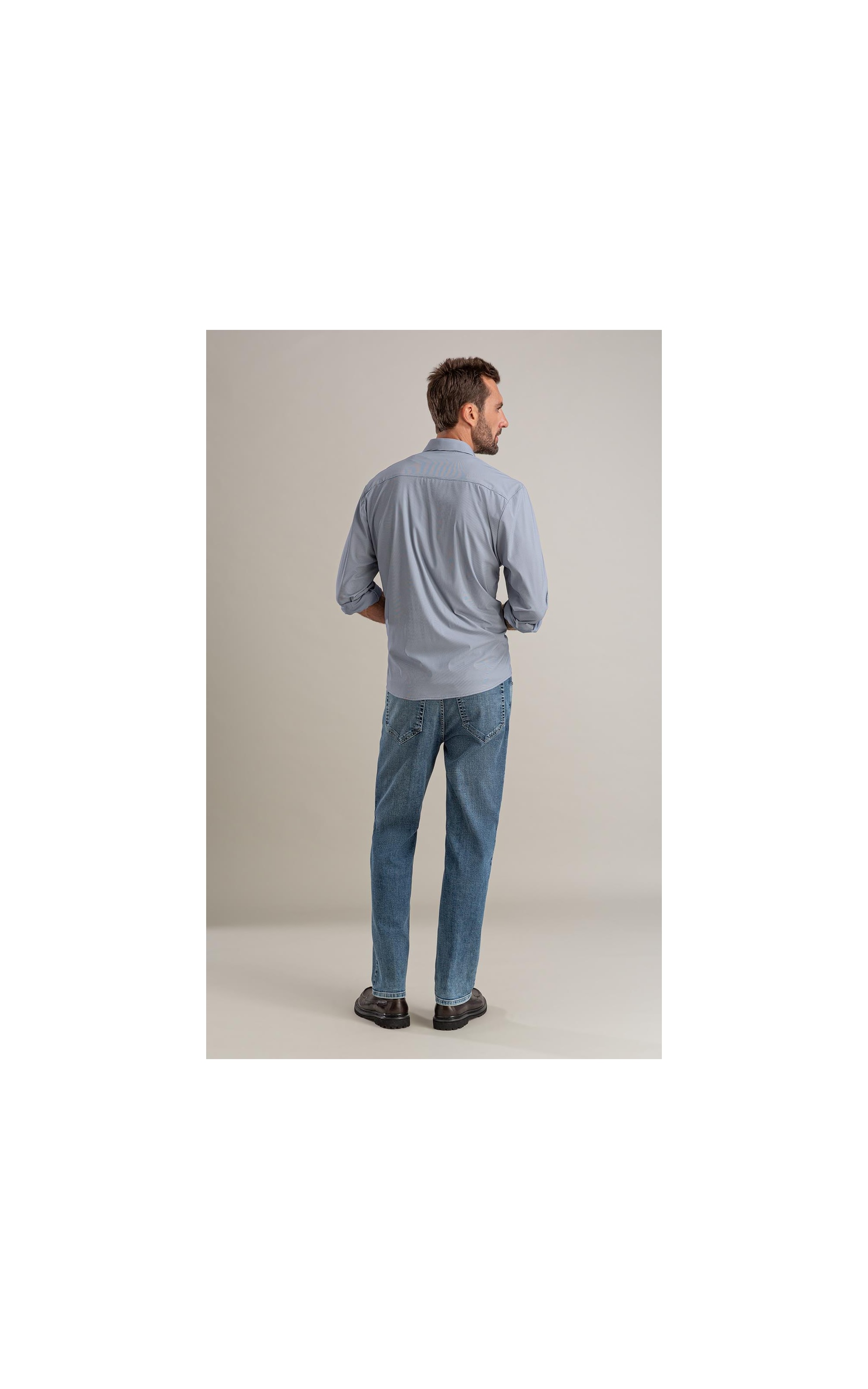 Calça Visco Indigo Tradicional Matheus 2163-Lav.Claro C/ Luva
