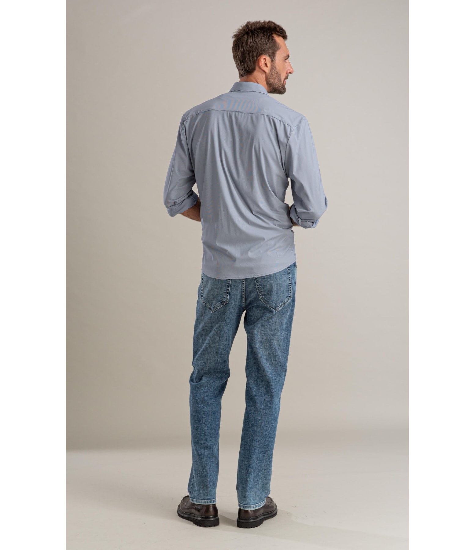 Calça Visco Indigo Tradicional Matheus 2163-Lav.Claro C/ Luva