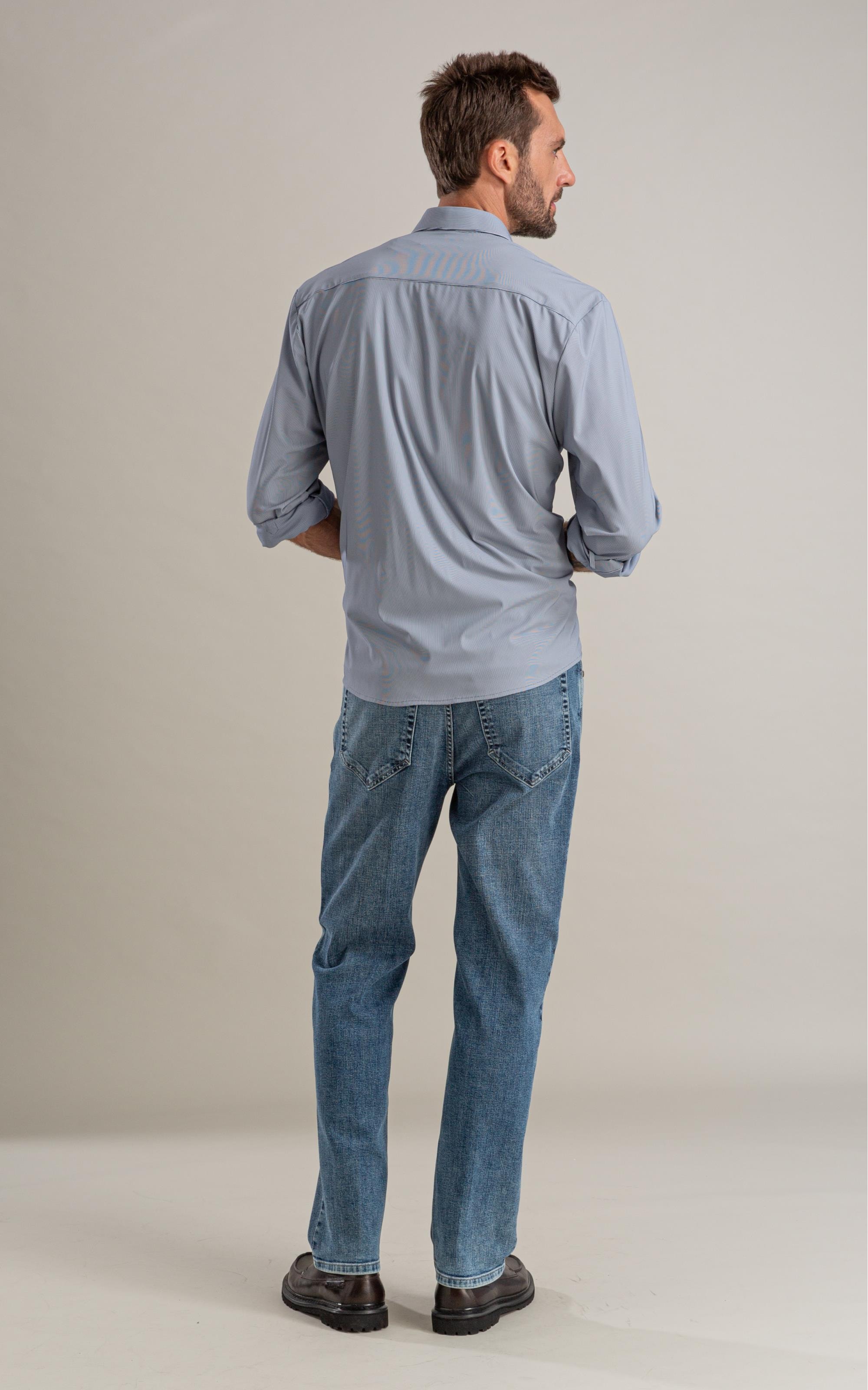 Calça Visco Indigo Tradicional Matheus 2163-Lav.Claro C/ Luva