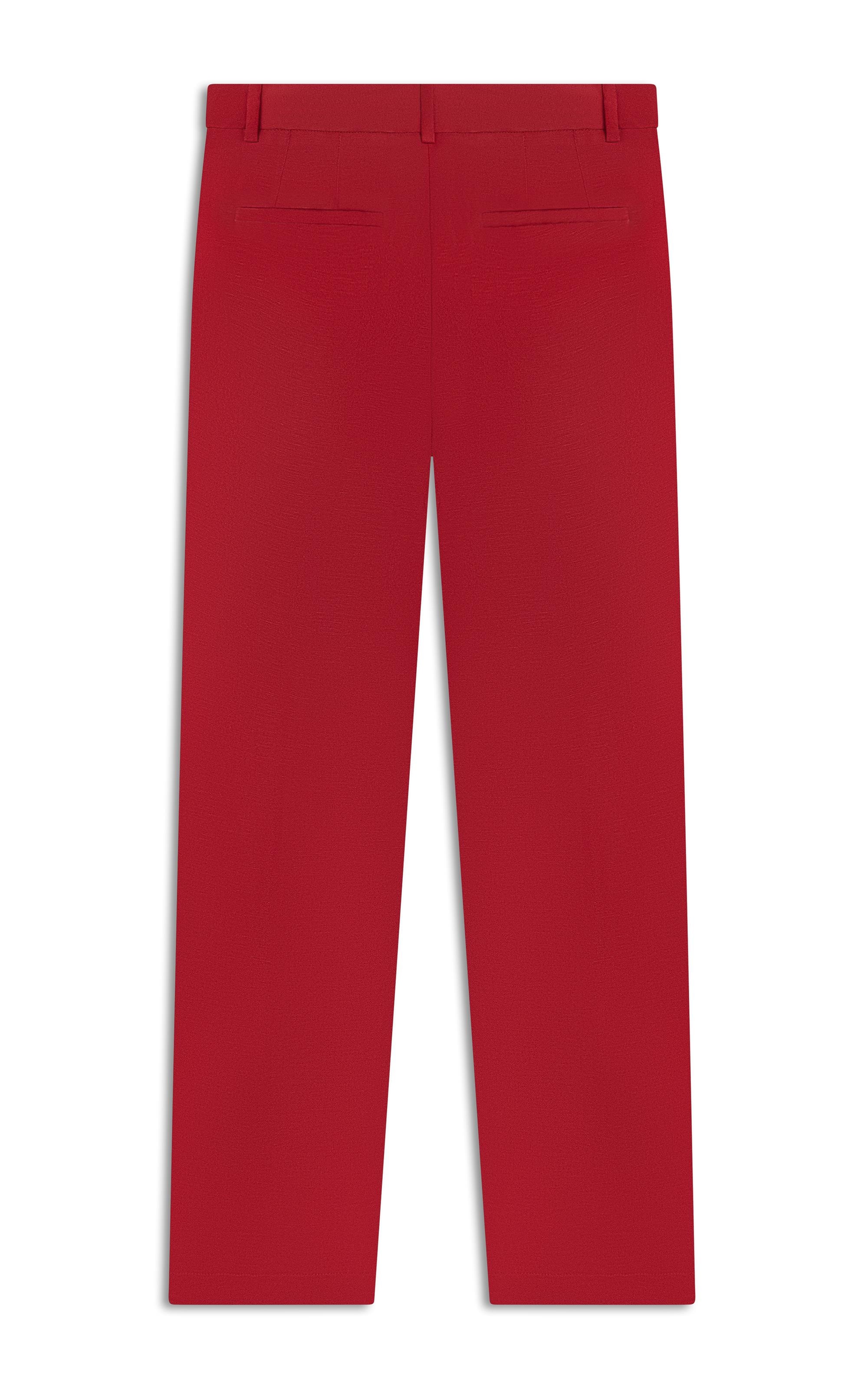 Calca Vita Basic Fit Linho Blend Cereja