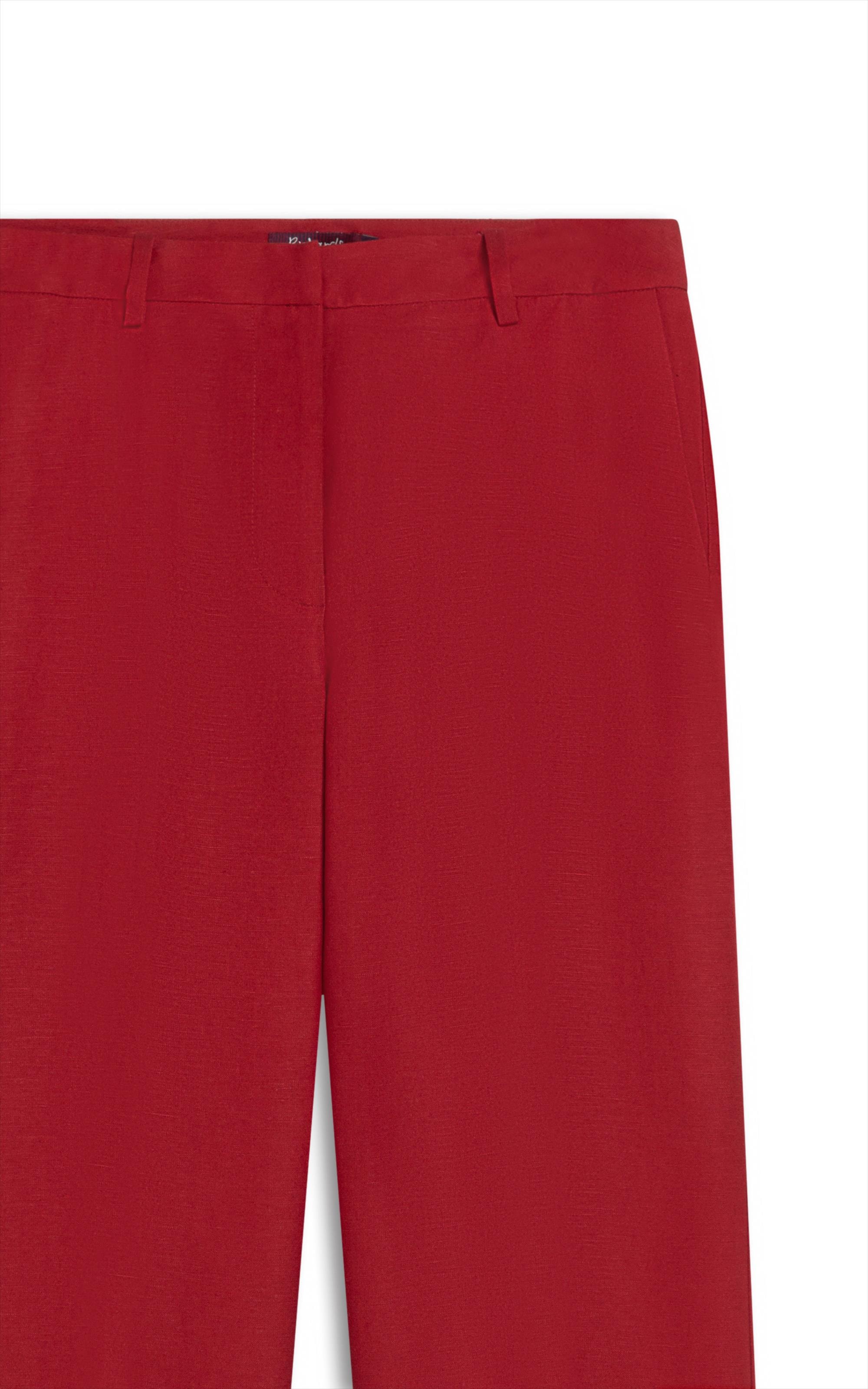 Calca Vita Basic Fit Linho Blend Cereja
