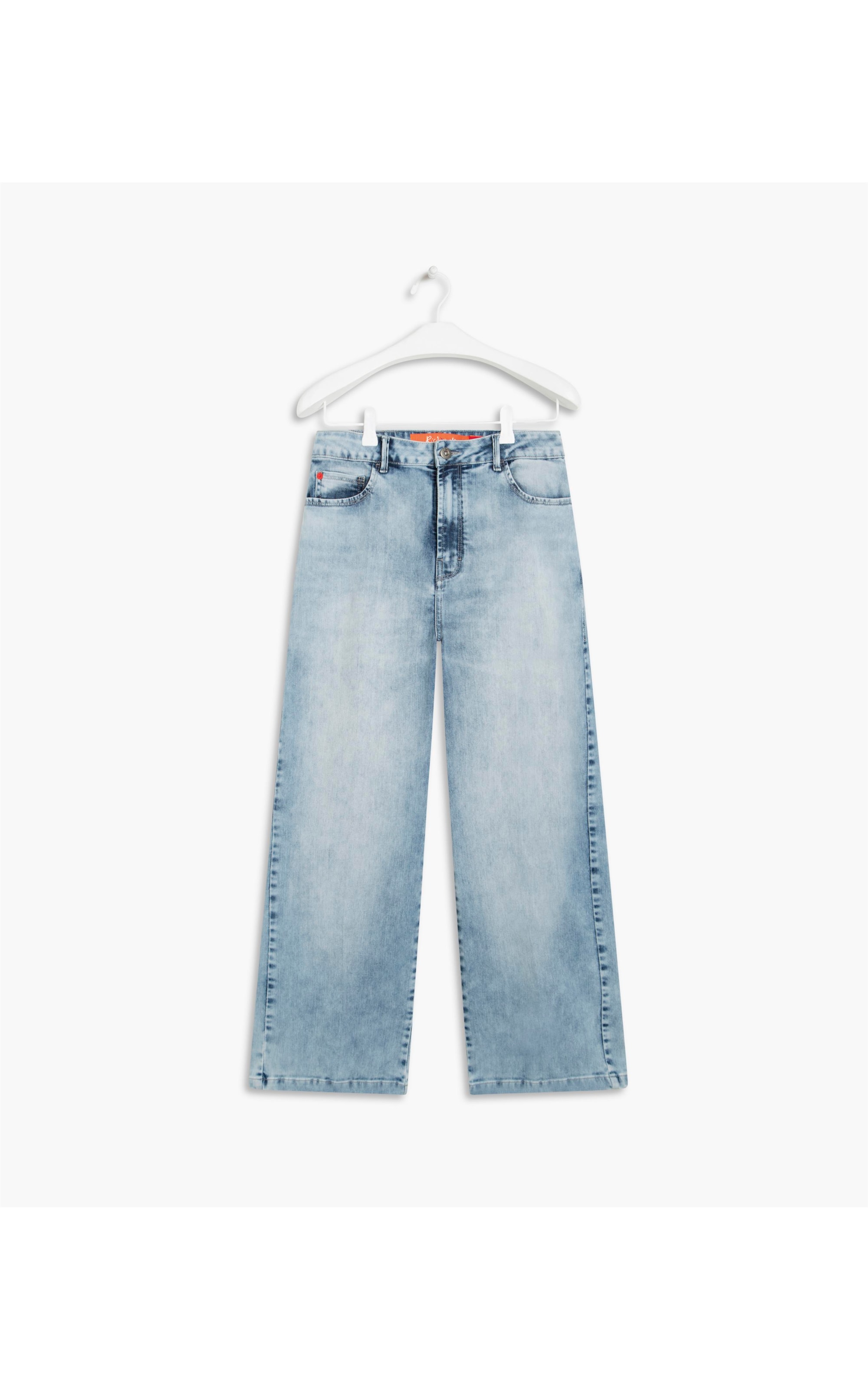 Calca Wide Leg Deep Blue Elastic 1583-Lav.Claro C/ Used
