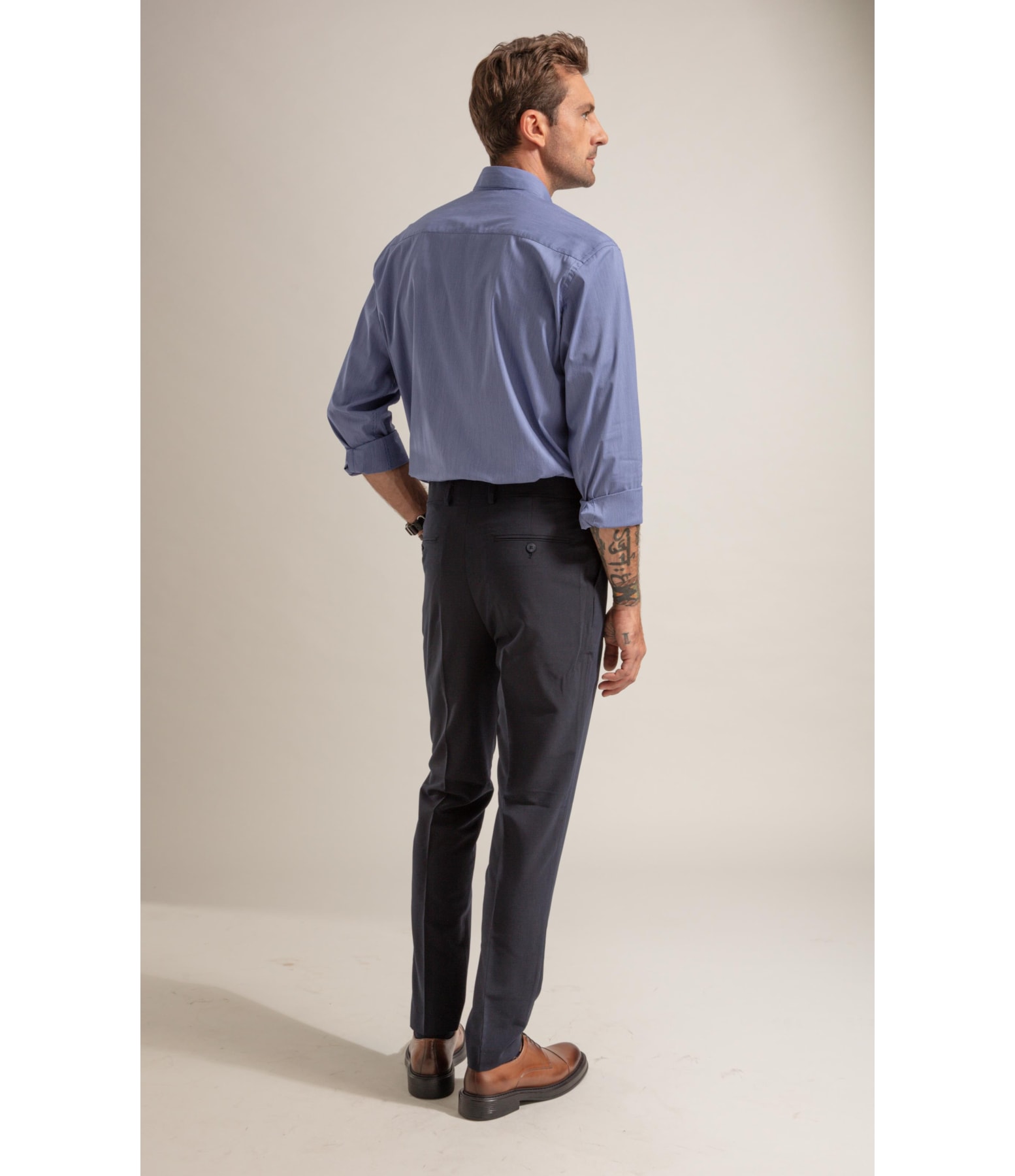 Calca Wool Blend Pratt Dark Navy
