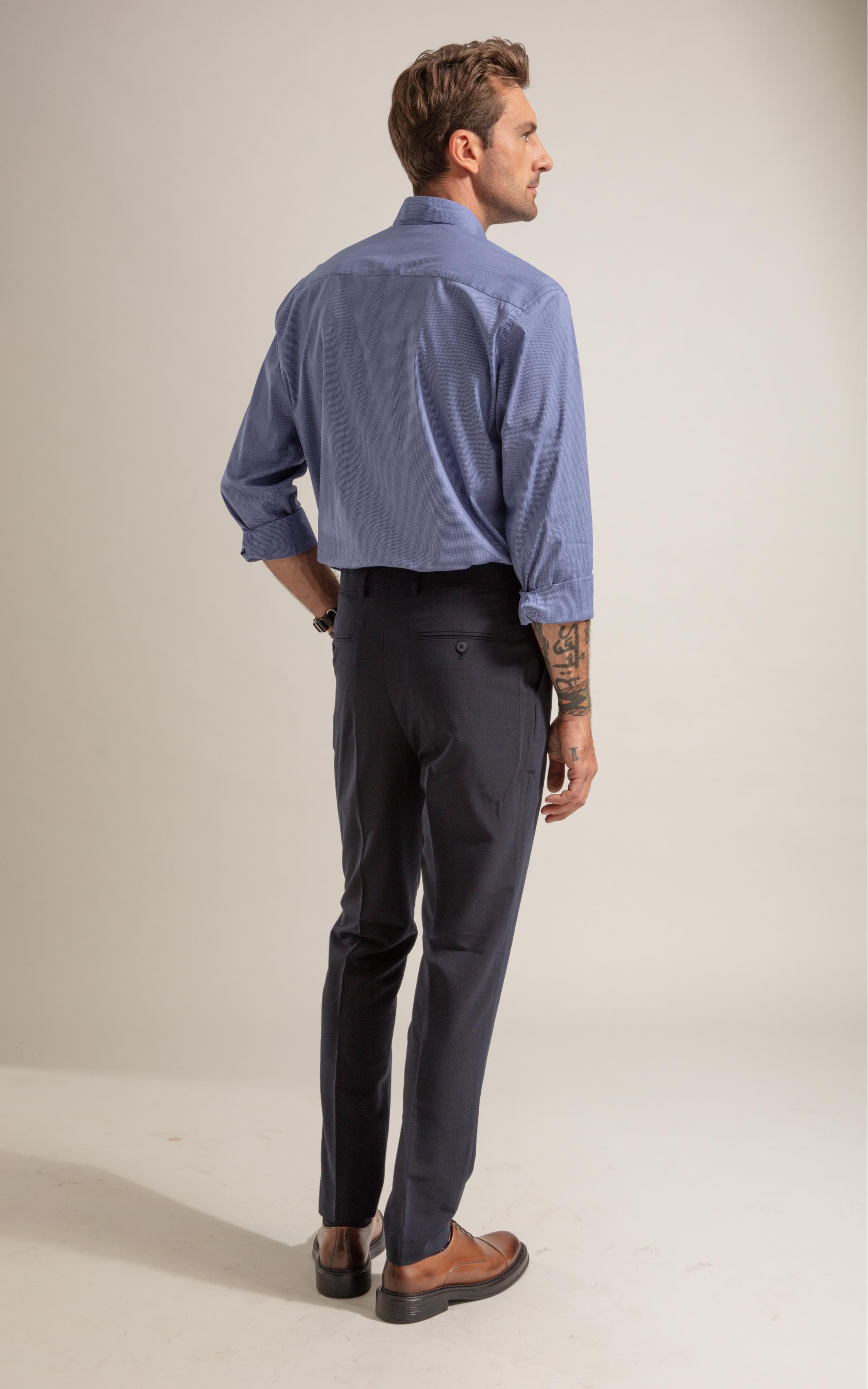 Calca Wool Blend Pratt Dark Navy