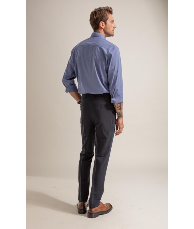 Calca Wool Blend Pratt Dark Navy