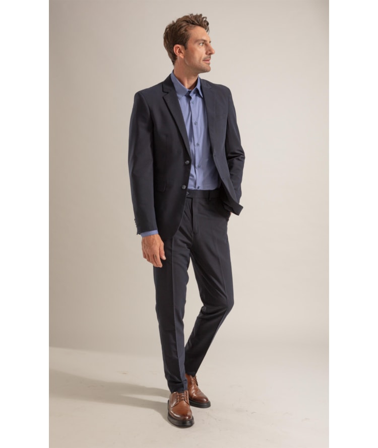 Calca Wool Blend Pratt Dark Navy