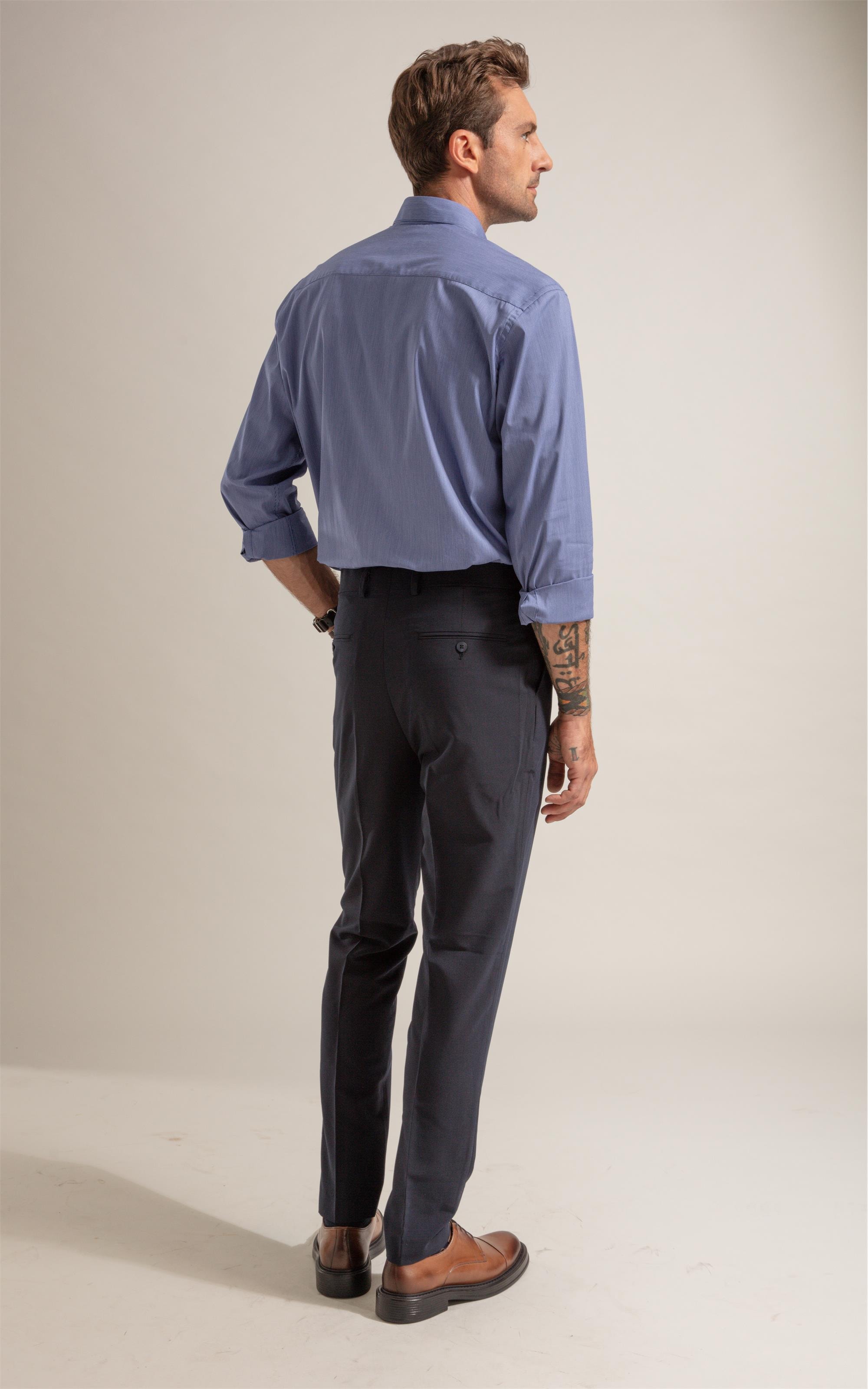 Calca Wool Blend Pratt Dark Navy