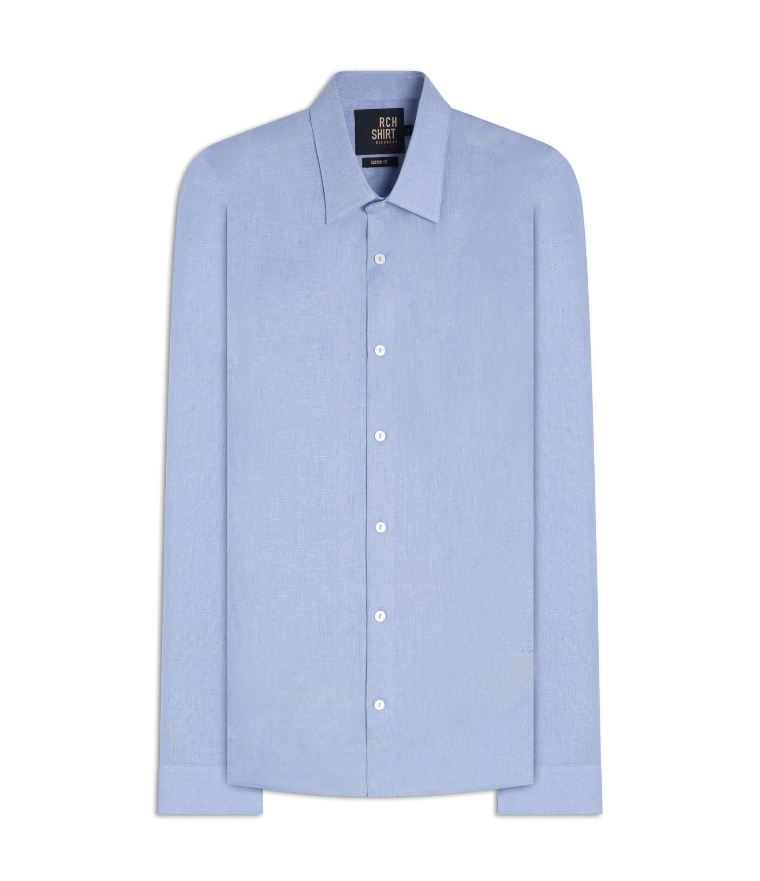 Camisa 100% Linen Uni Ml Azul Claro