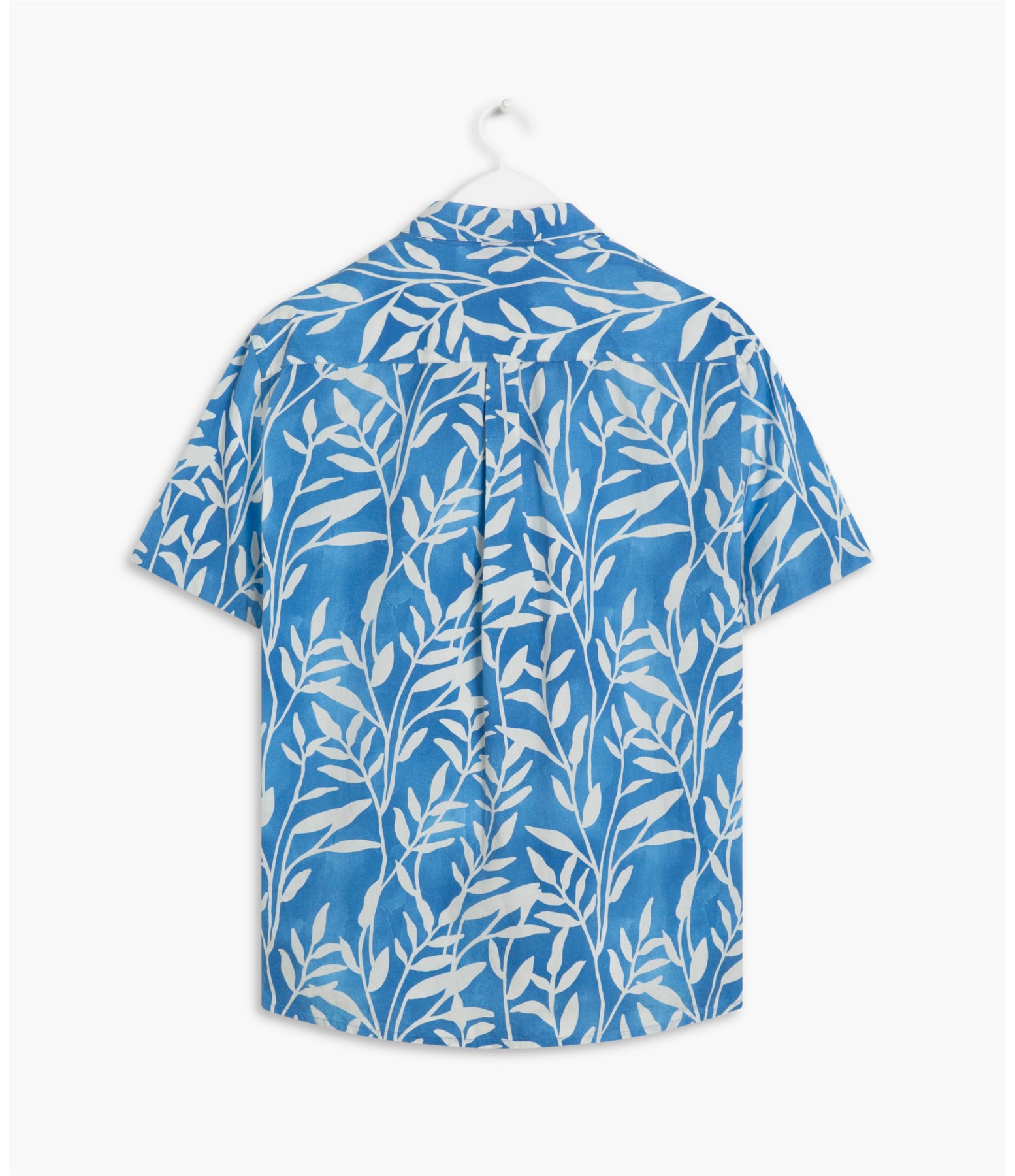 Camisa Algodão Estampada Seaweed m Azul Bic