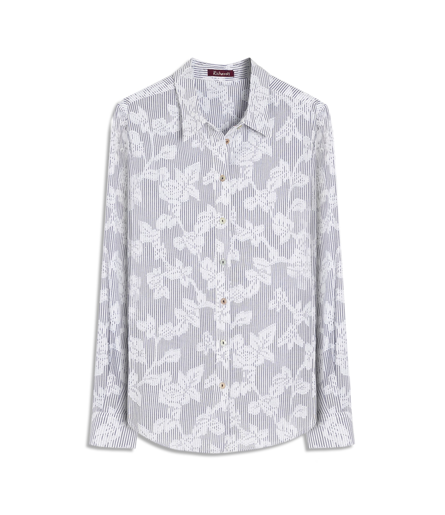 Camisa Alina Jacquard Stripe Azul Bic