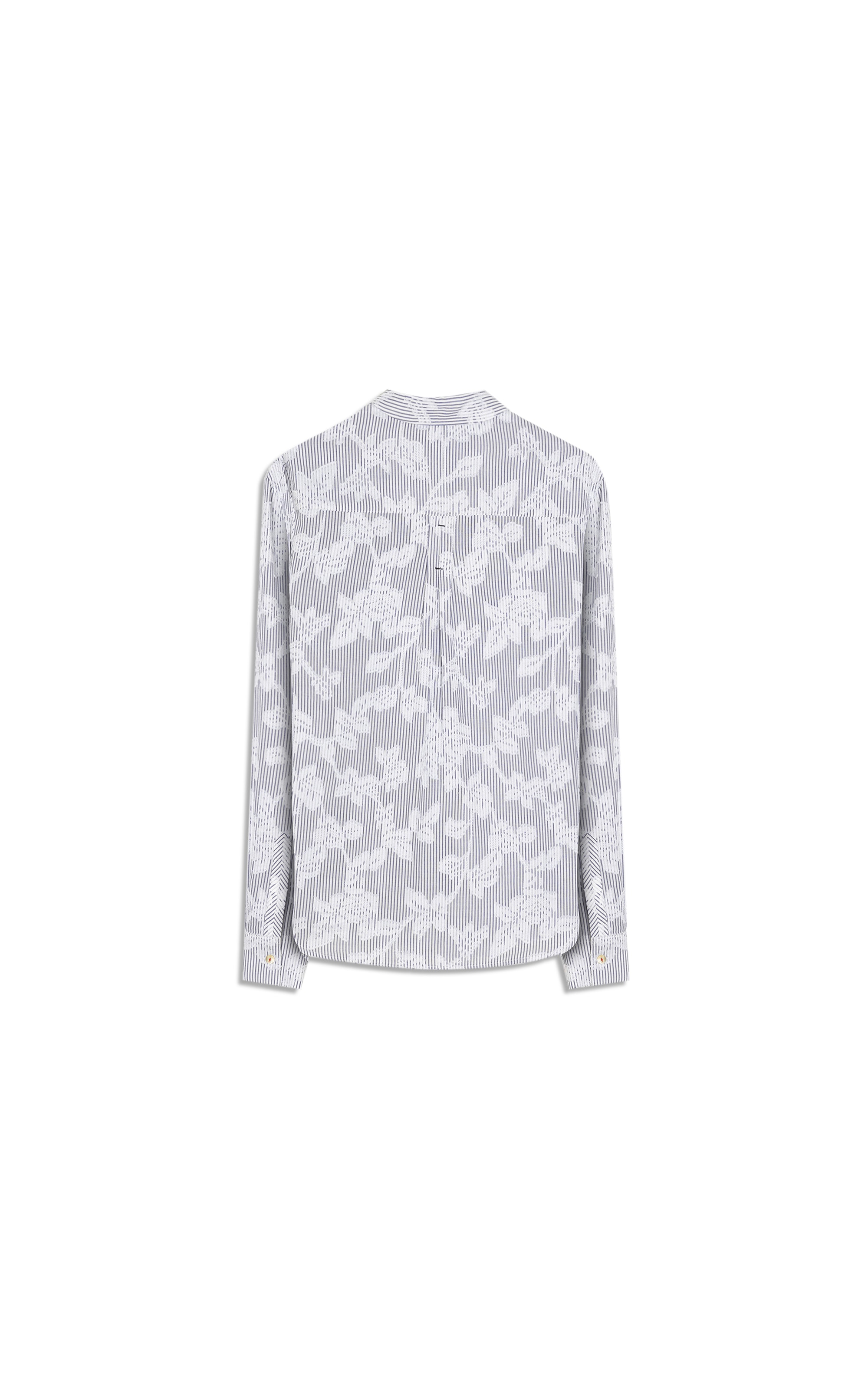 Camisa Alina Jacquard Stripe Azul Bic