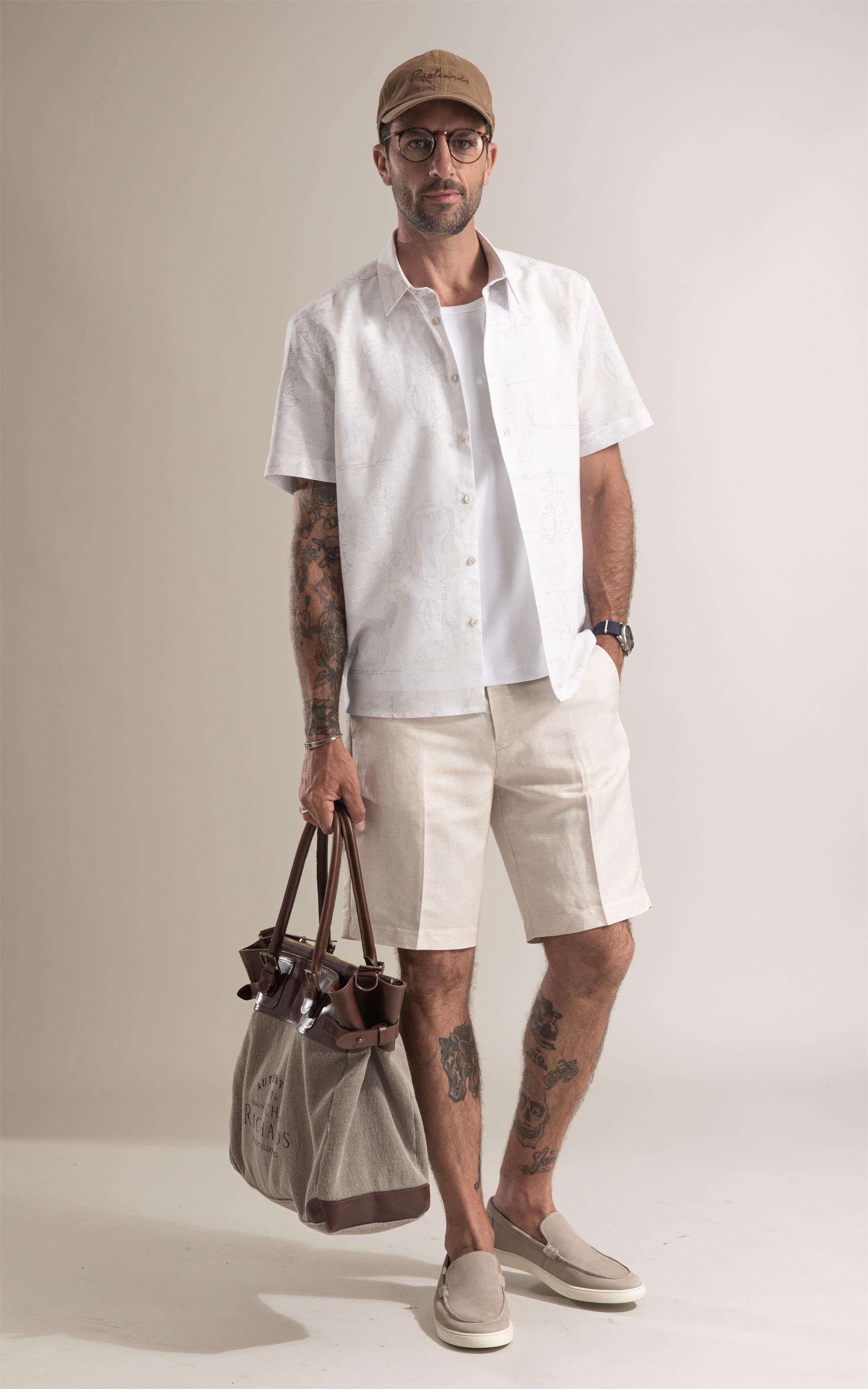 Camisa Alizé Sea Journal Linho Branco