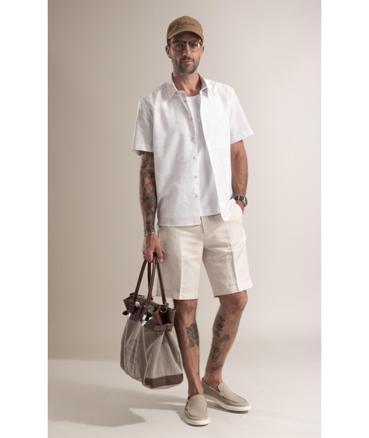 Camisa Alizé Sea Journal Linho Branco