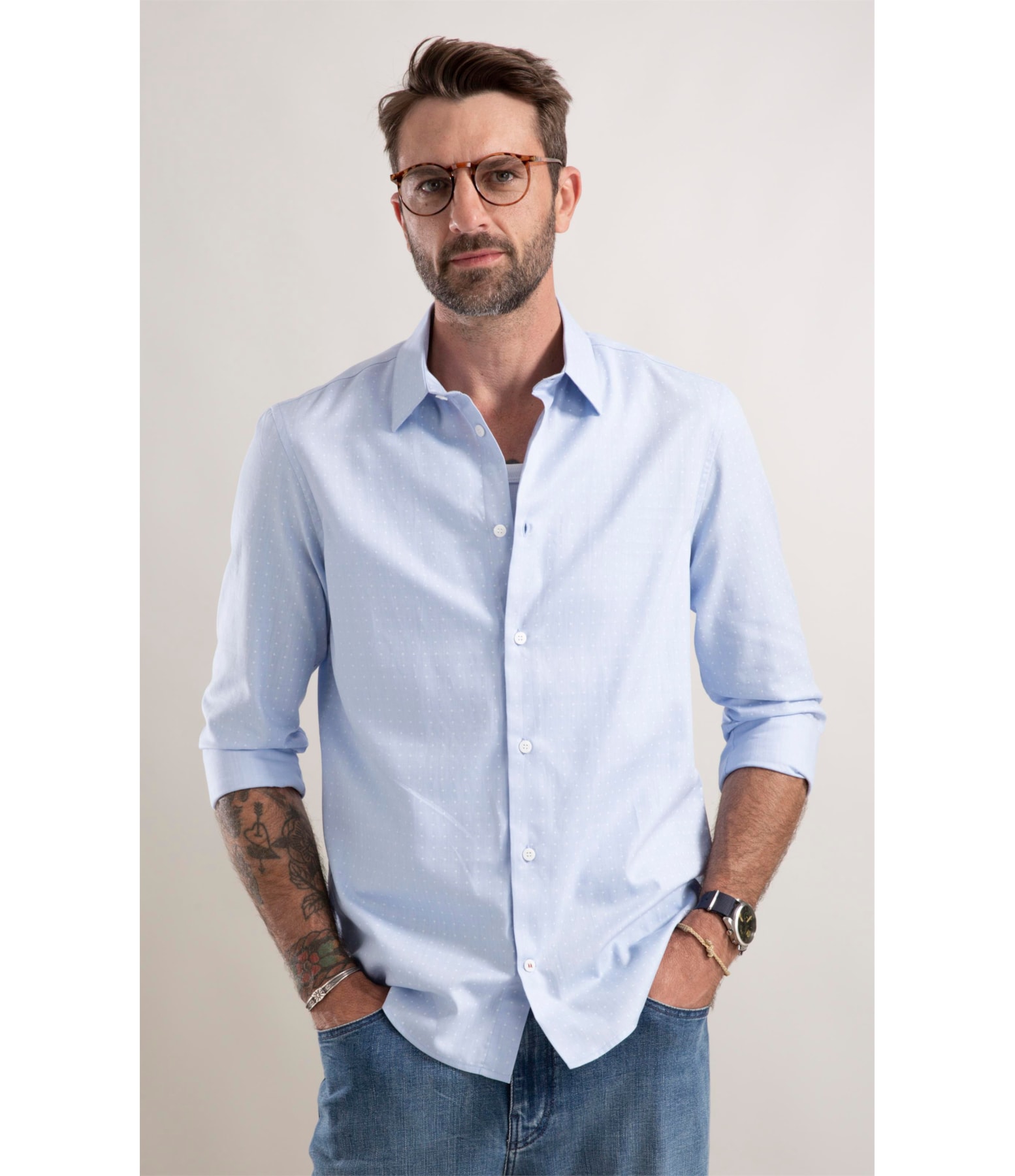 Camisa Azul Claro