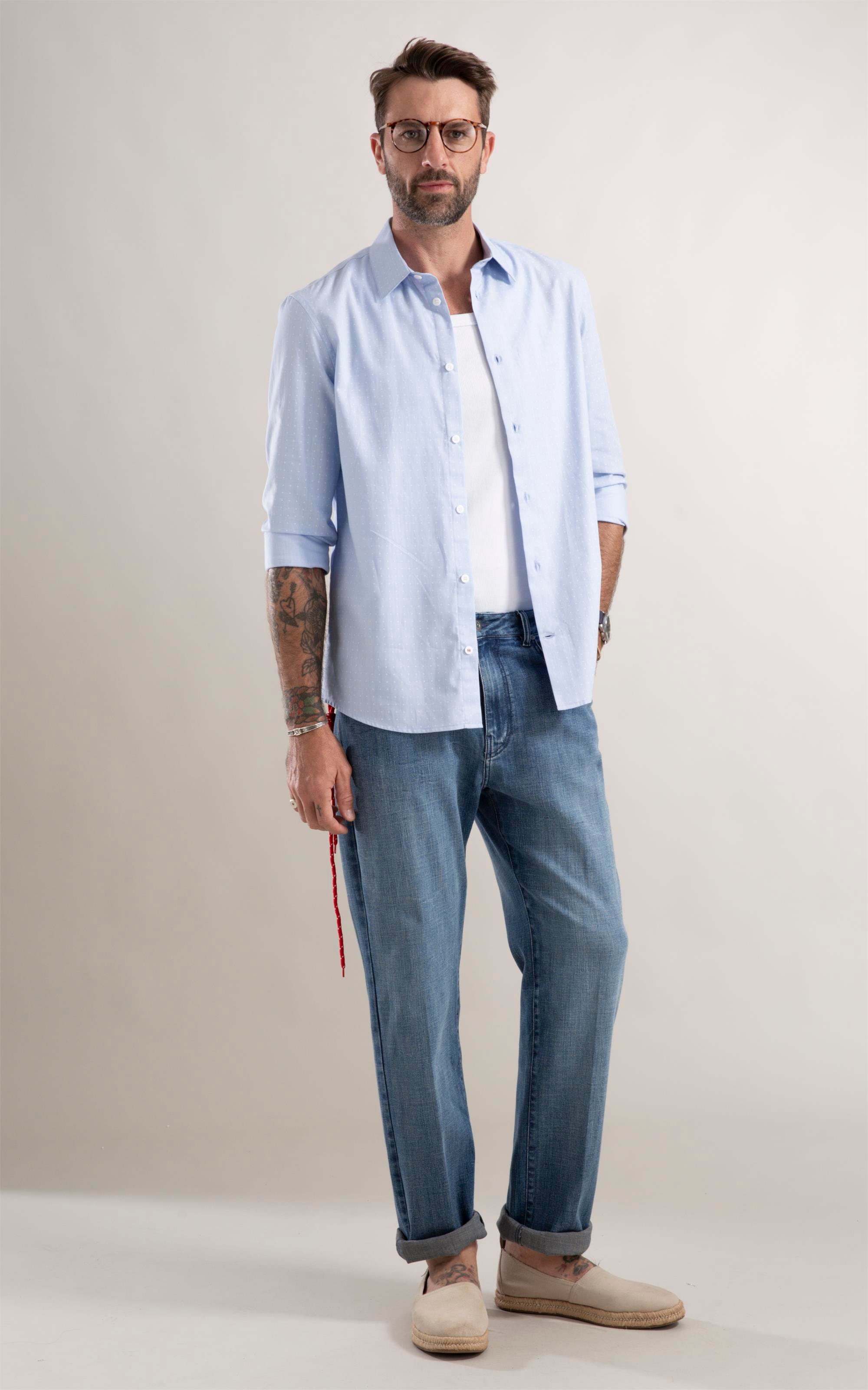 Camisa Azul Claro