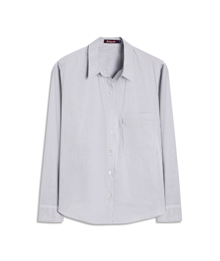 Camisa Barolo Tricoline Tech Blend Dark Navy