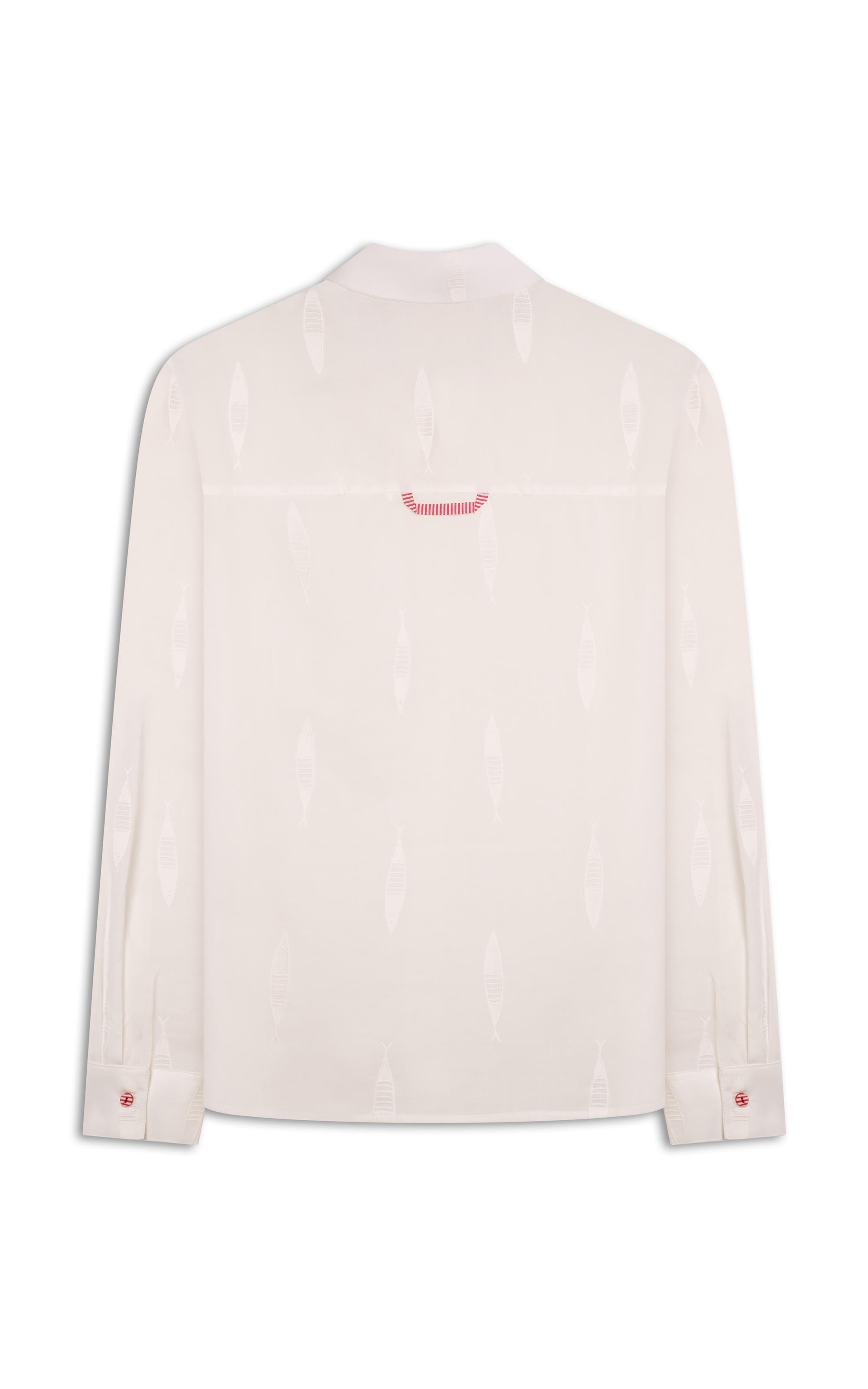Camisa Beatrice Boxerdado Sardines Off White