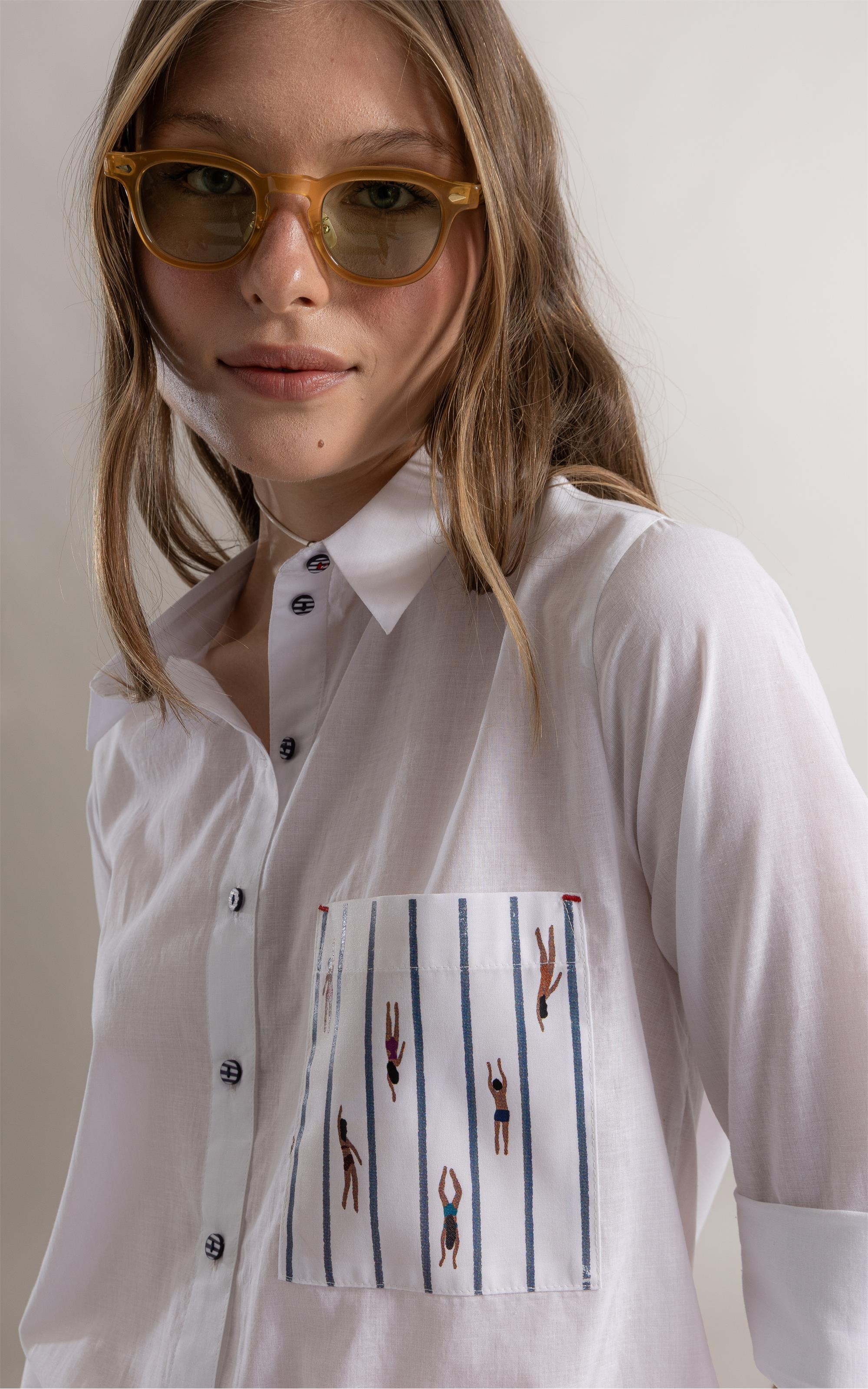 Camisa Beatrice Voil Branco