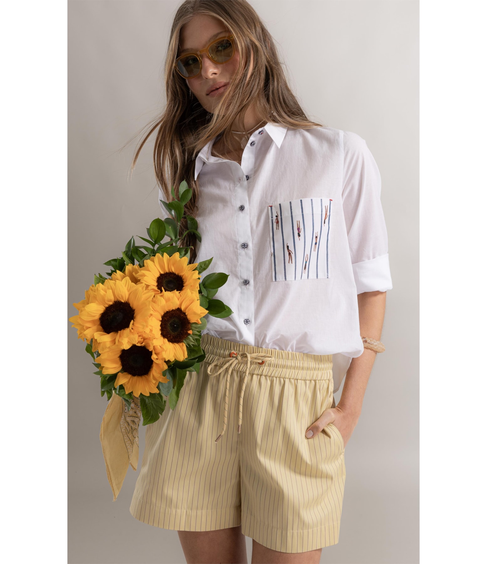 Camisa Beatrice Voil Branco