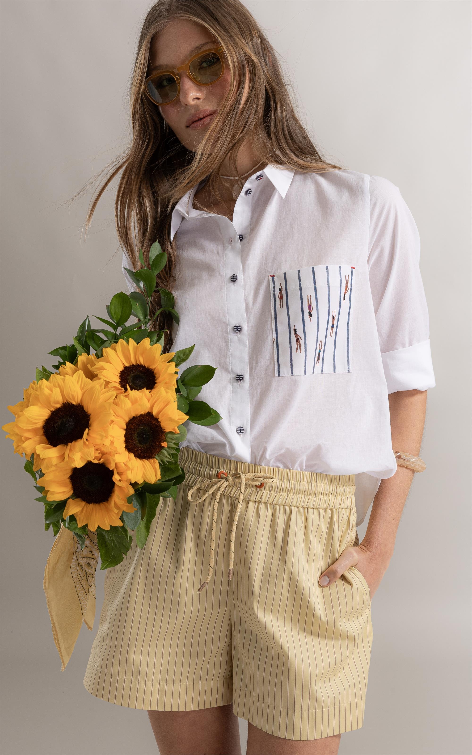 Camisa Beatrice Voil Branco