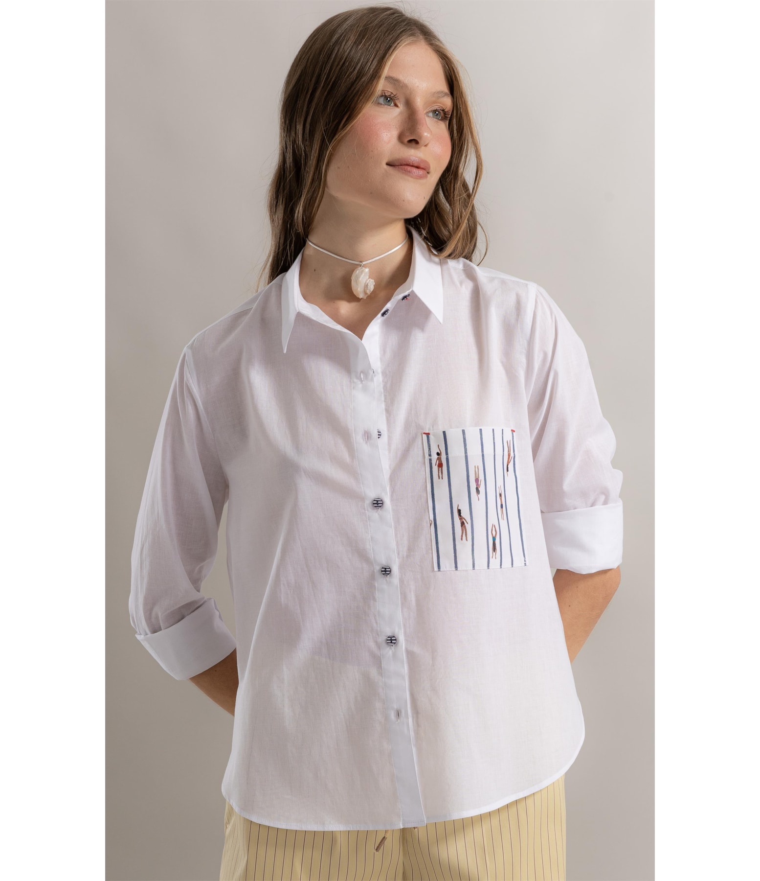 Camisa Beatrice Voil Branco