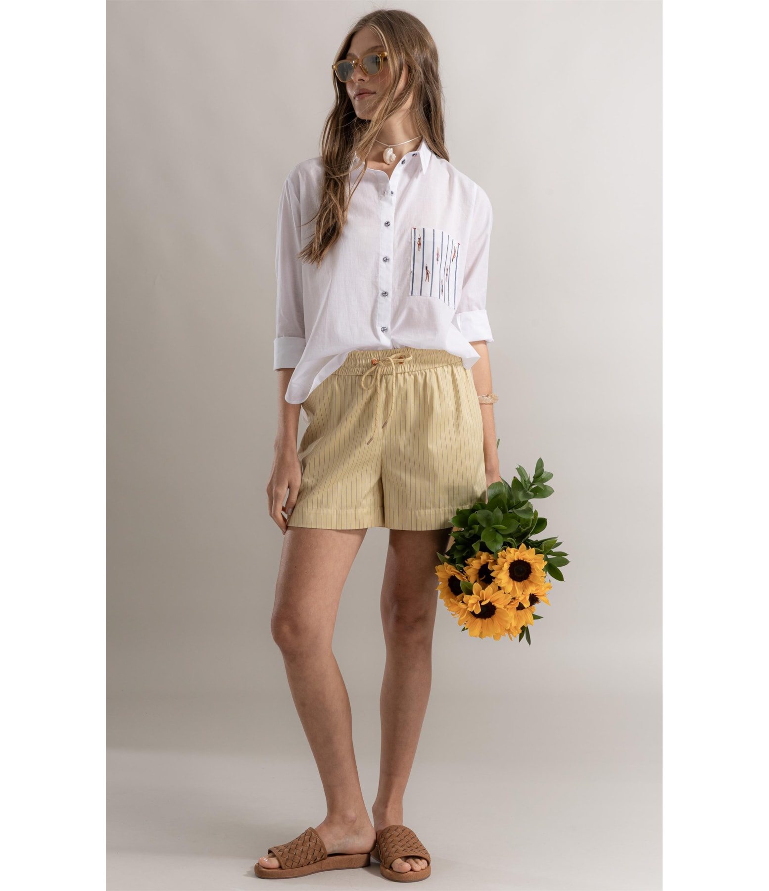 Camisa Beatrice Voil Branco