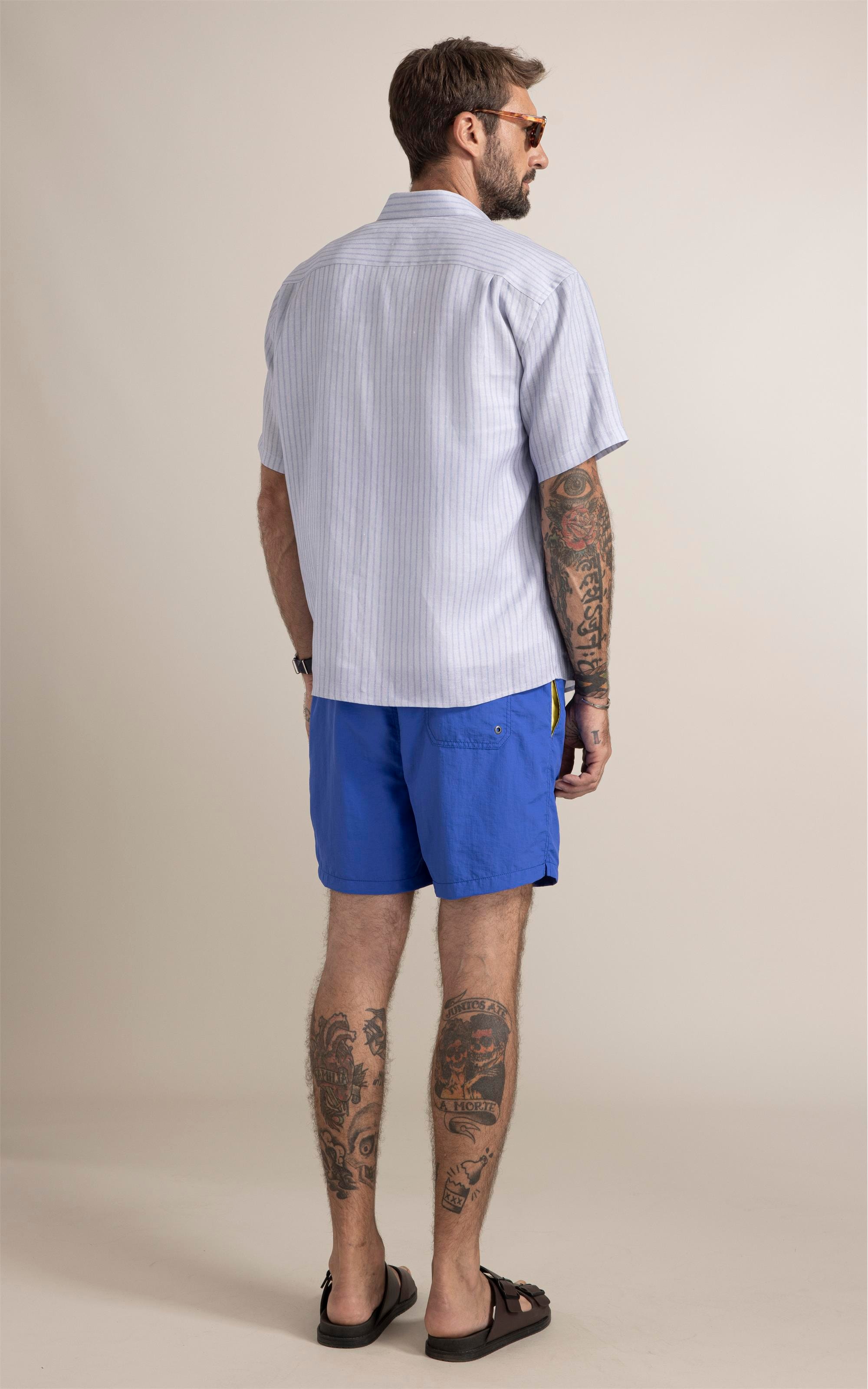 Camisa Belvedere Linho Blend Azul
