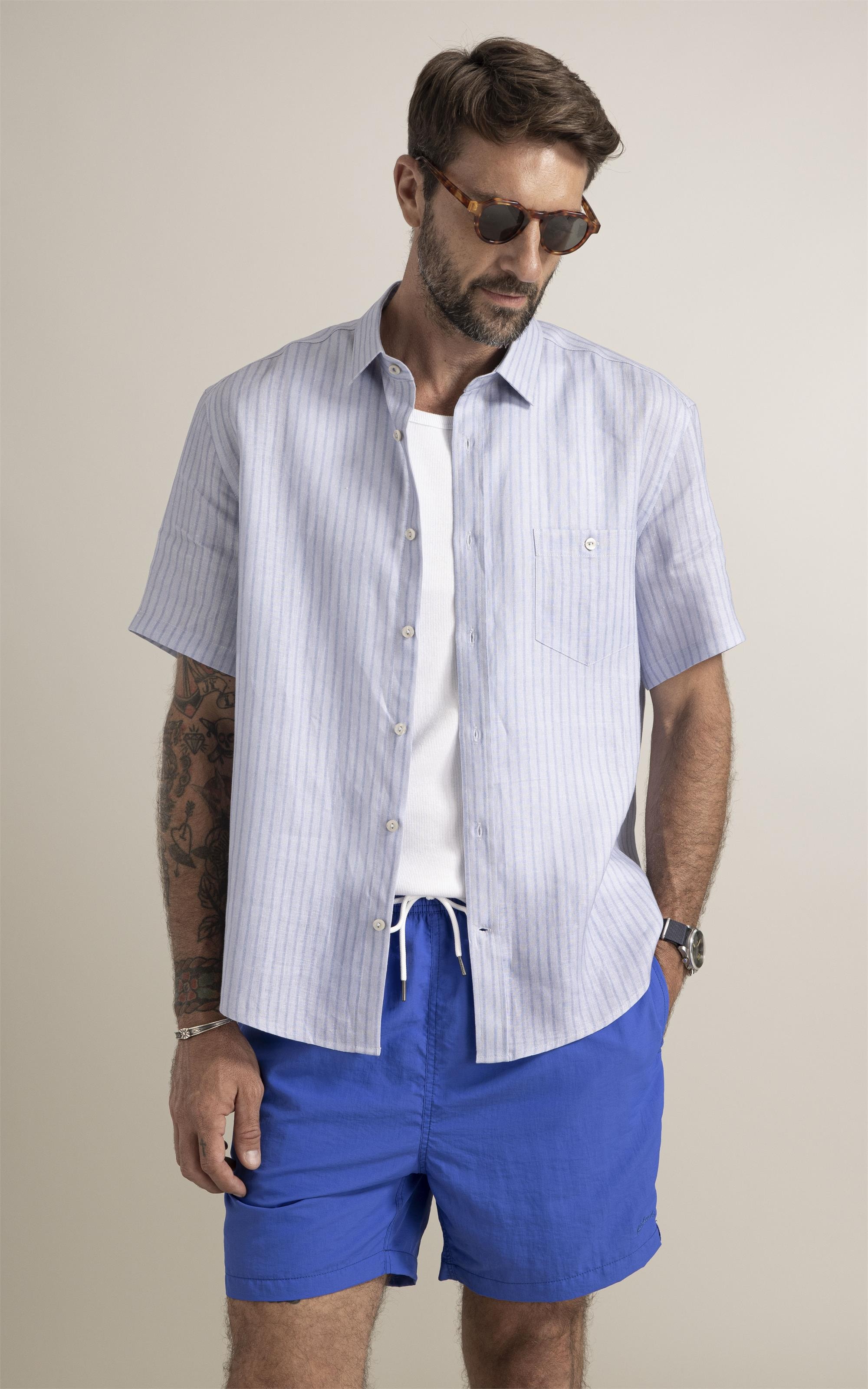 Camisa Belvedere Surf Azul Pervante