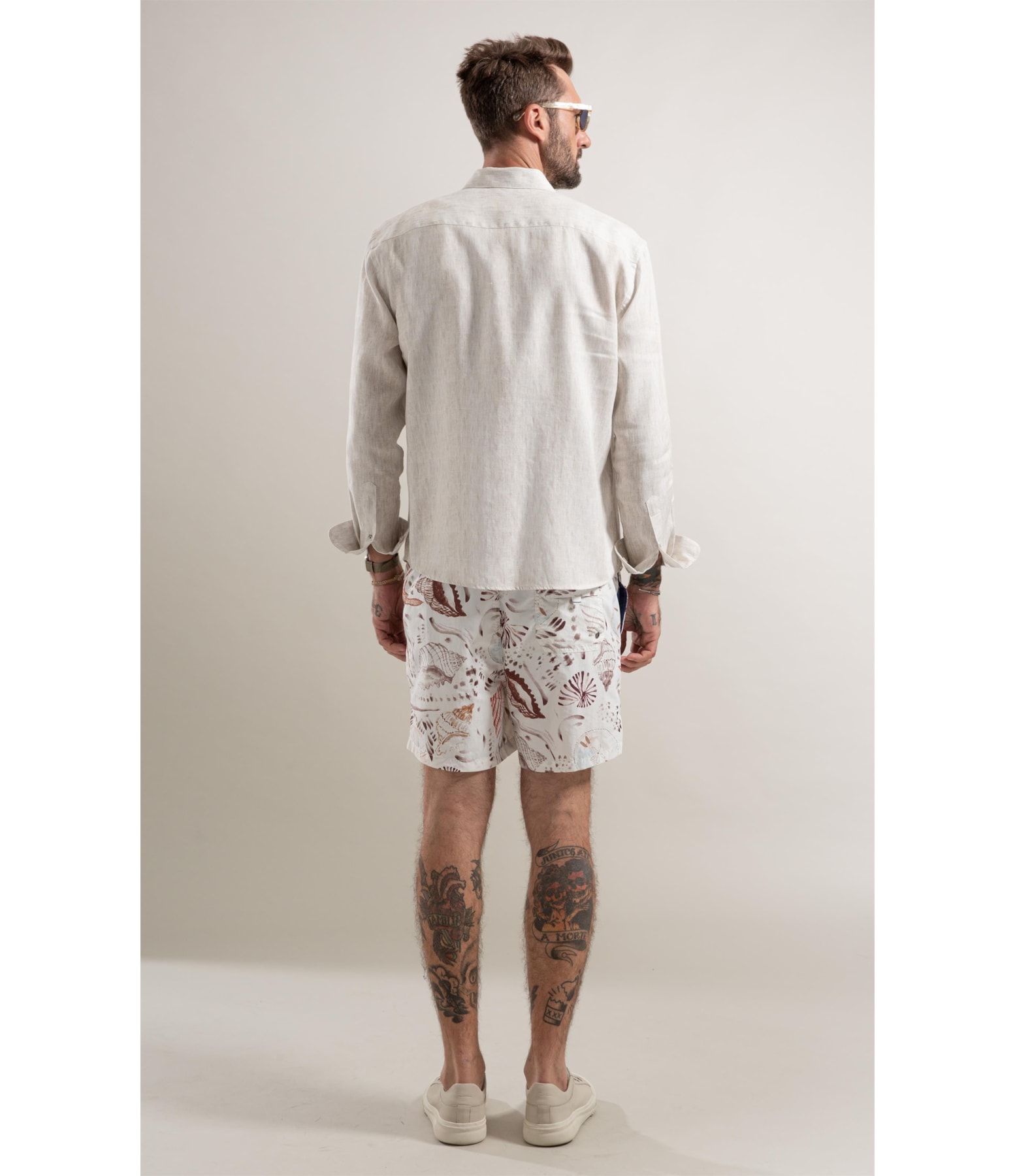 Camisa Bordada Linho Natural