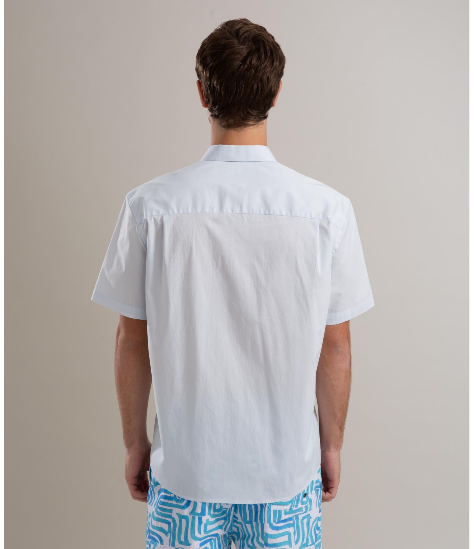 Camisa Bordeaux Stretch Mc Azul Claro