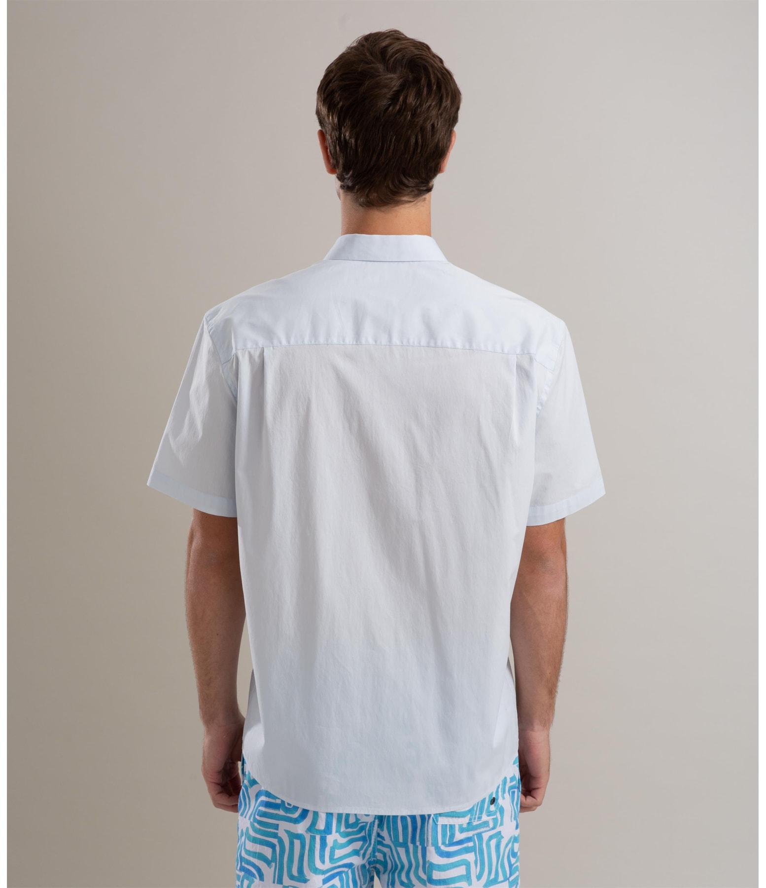 Camisa Bordeaux Stretch Mc Azul Claro