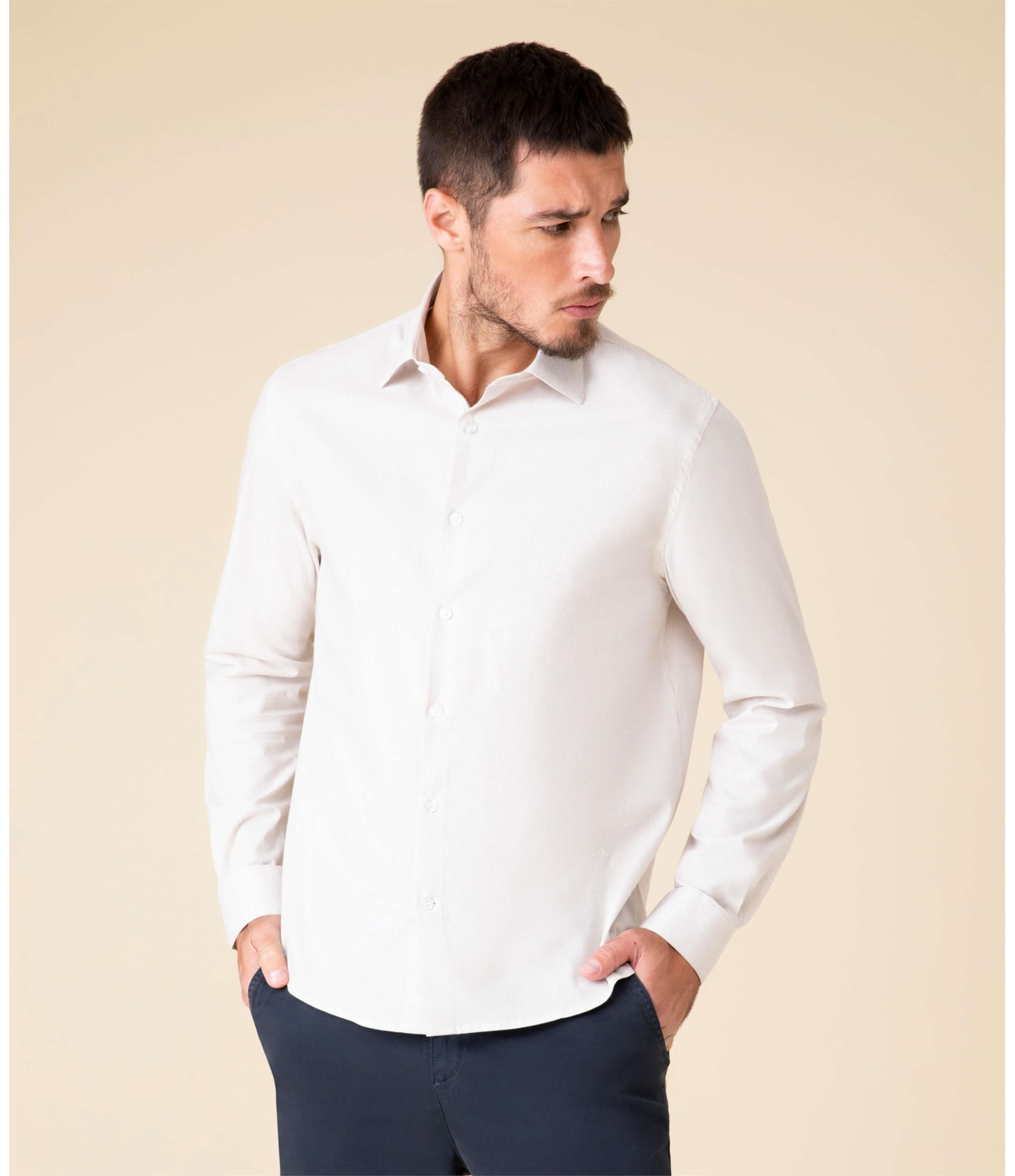 Camisa Boris Traveller Ml Bege