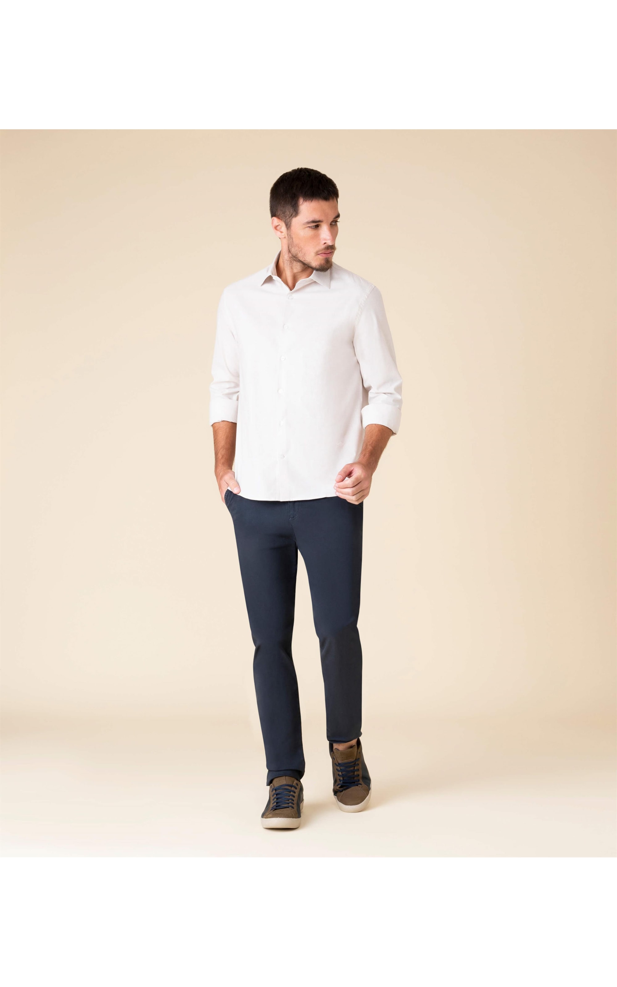 Camisa Boris Traveller Ml Bege
