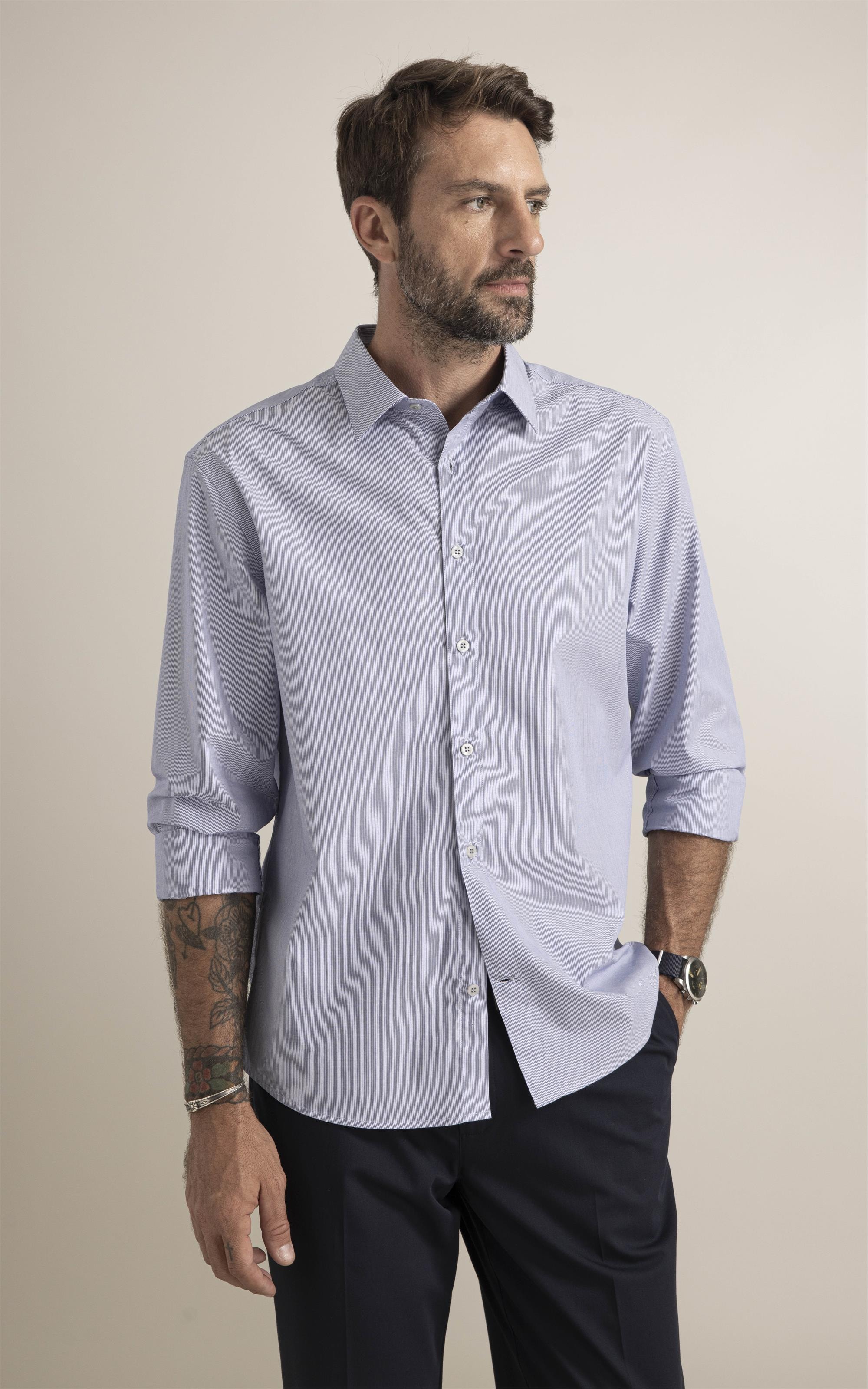 Camisa Boxera Algodão Azul Bic