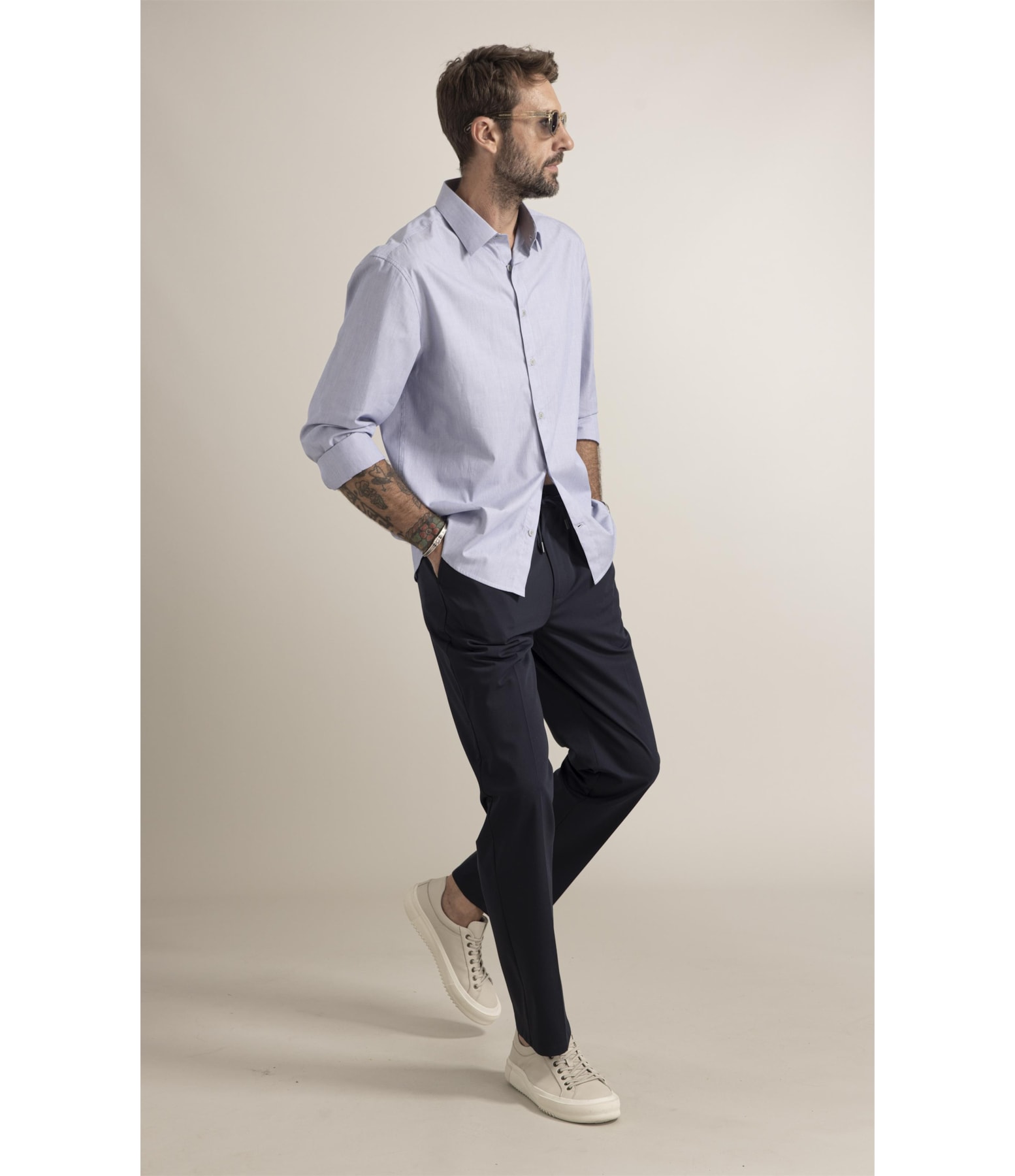 Camisa Boxera Algodão Azul Bic